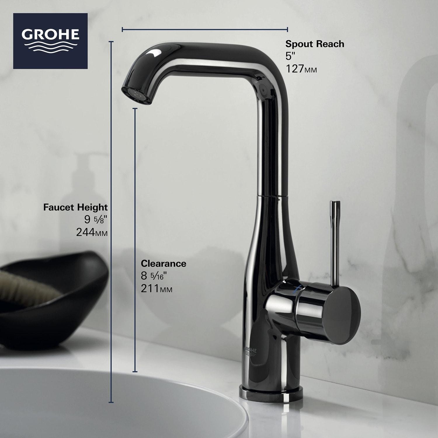 Grohe 23 486 A Essence 1.2 GPM Single Hole Bathroom Faucet - Chrome