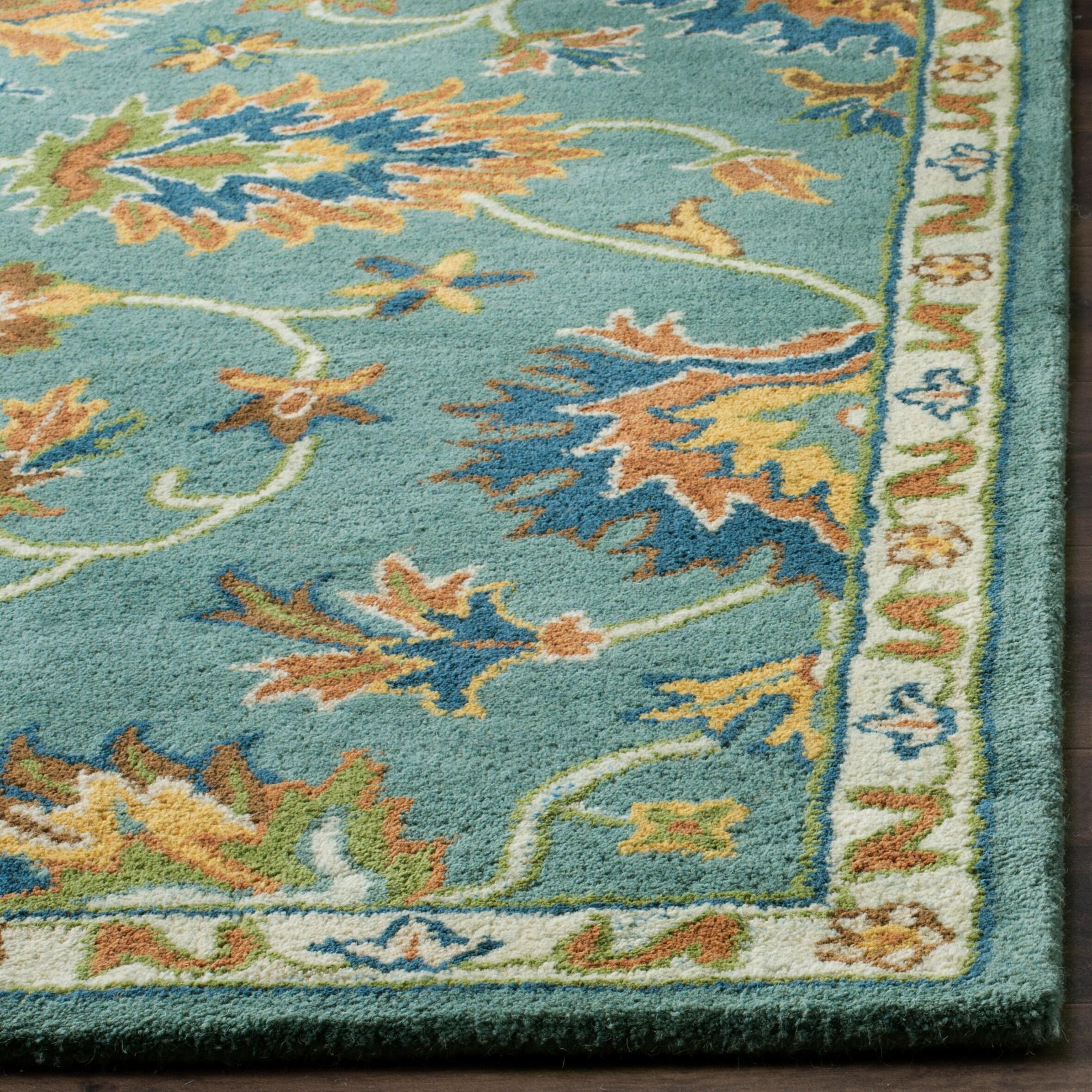 SAFAVIEH Heritage Odran Oriental Wool Area Rug, Light Blue, 5' x 8'