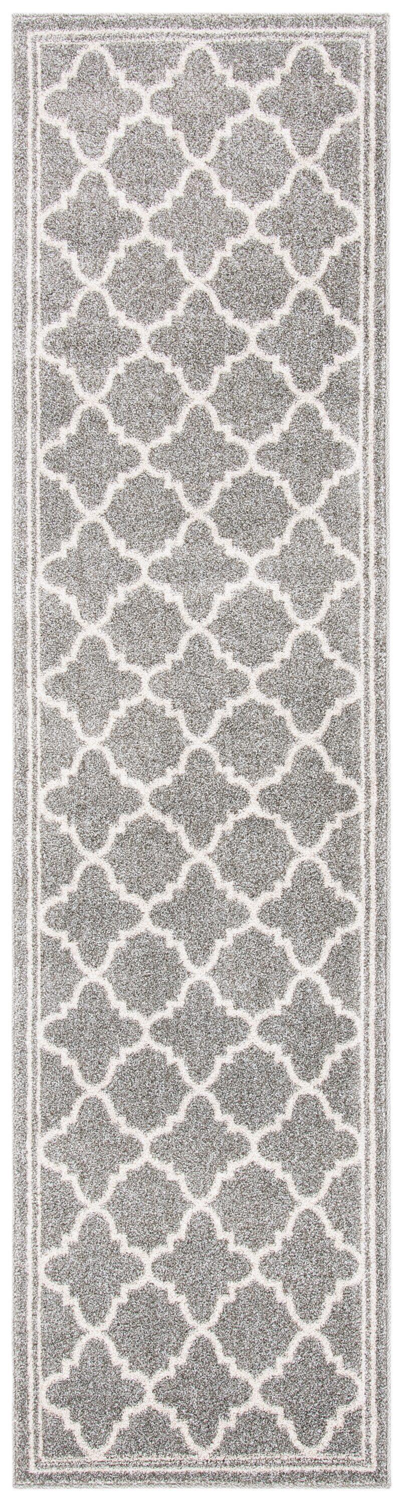 Amherst AMT422 Power Loomed Indoor Runner Rug - Dark Grey/Beige - 2'3"x11' - Safavieh
