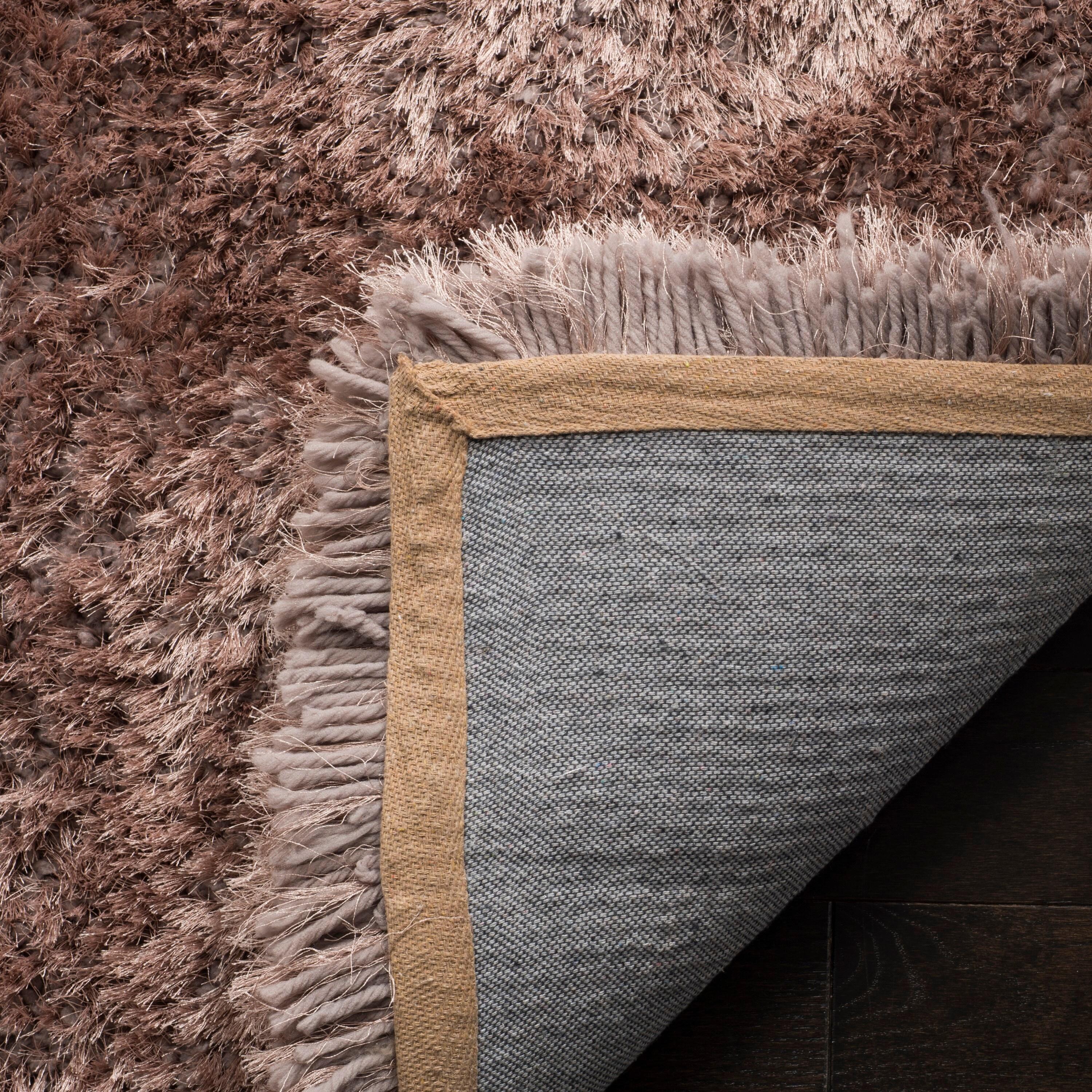Luxe Shag SGX160 HAND TUFTED Area Rug - Brown - 8'x10' - Safavieh.