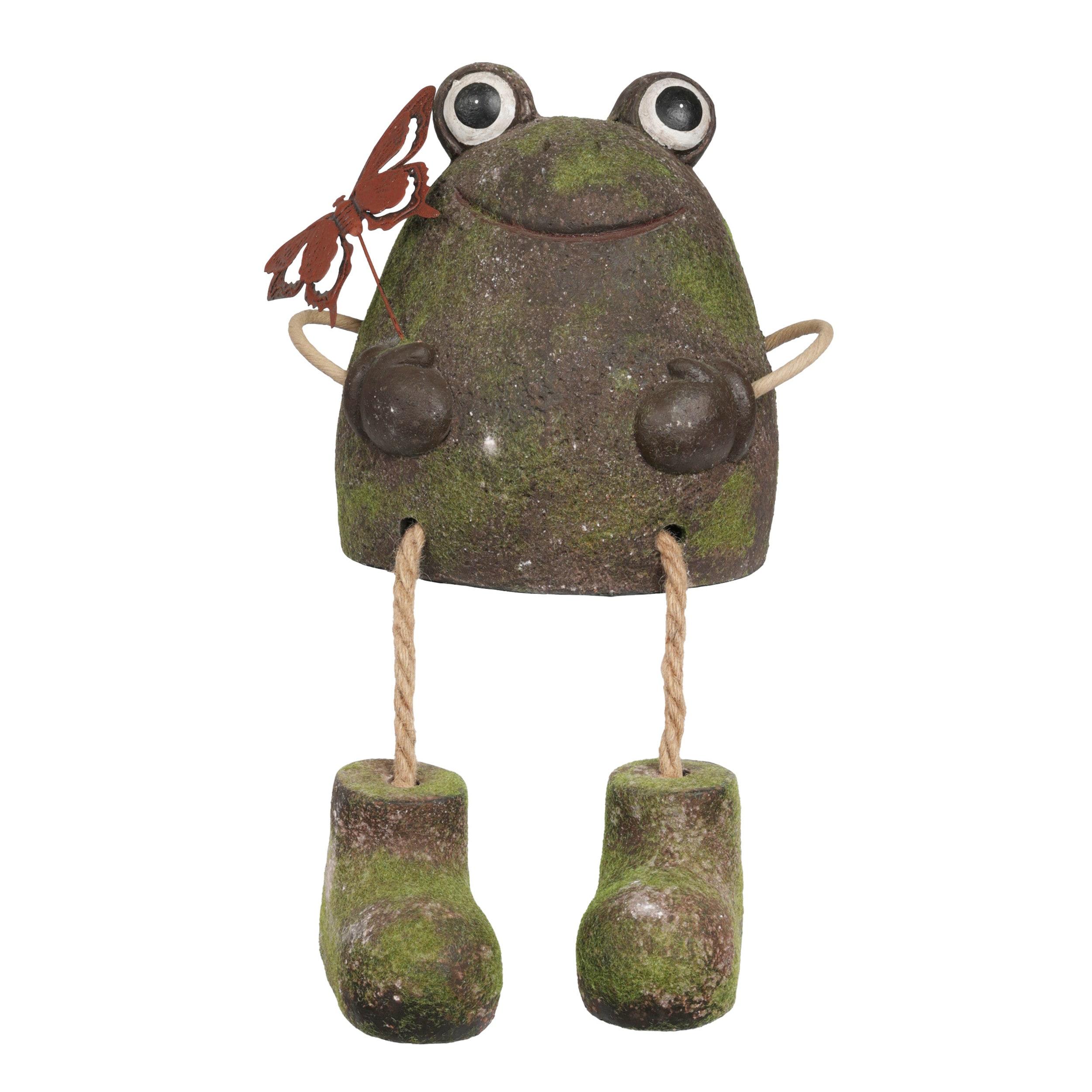 Alpine Corporation 12-in H x 11-in W Multiple colors/finishes Frog Garden Statue