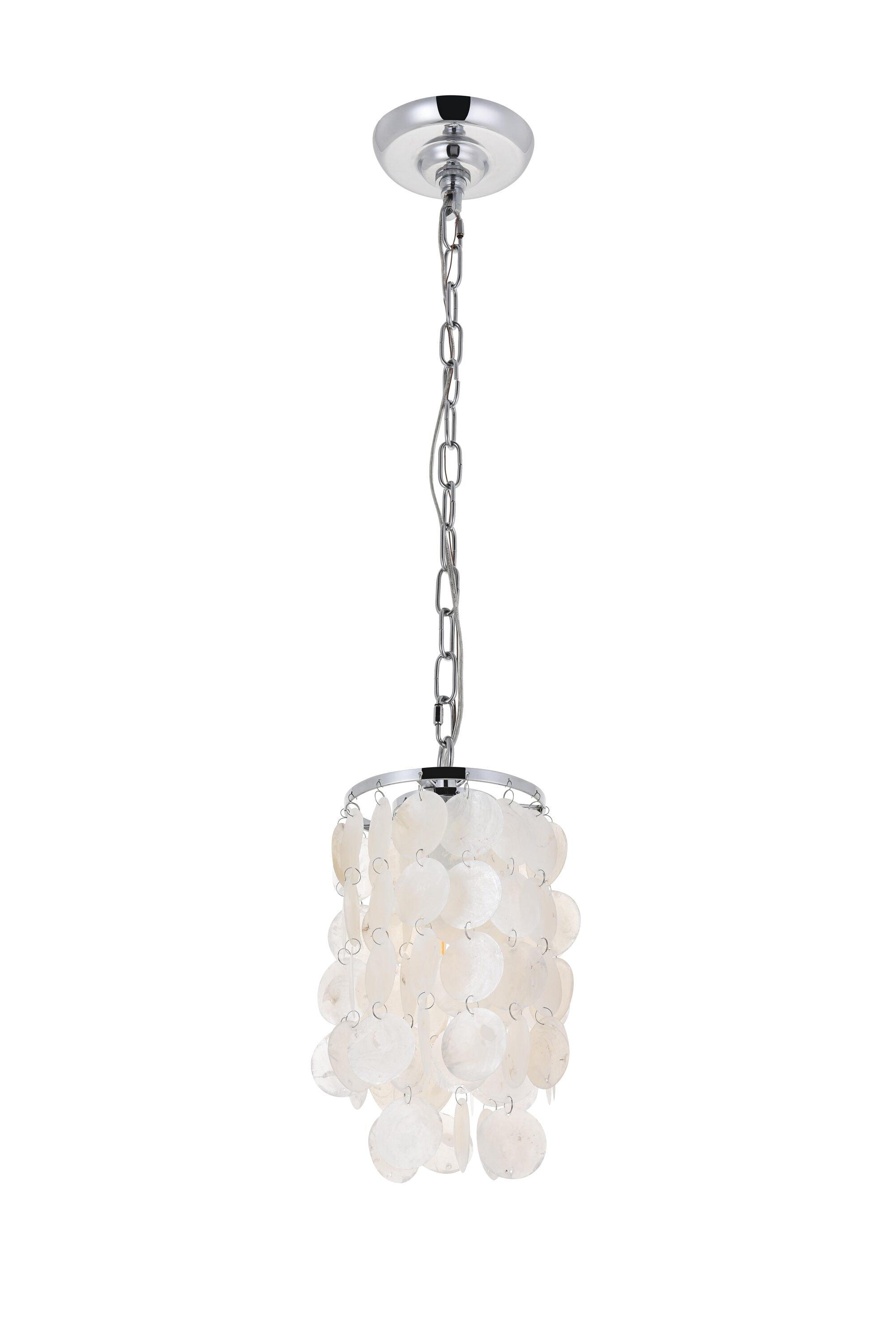 Elegant Lighting Selene 1 light Chrome Pendant