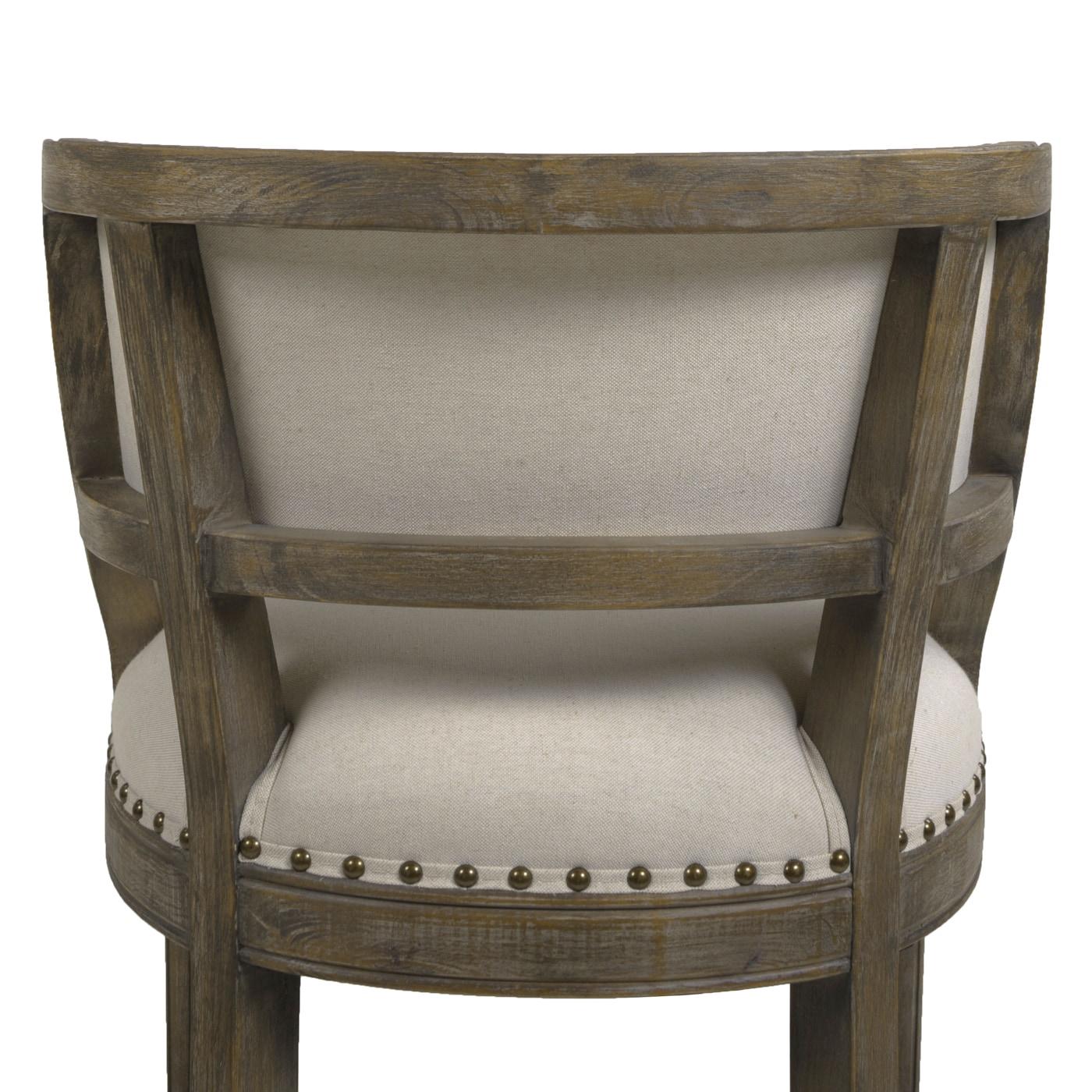 Jennifer Taylor Home Paris 26.5" Farmhouse Counter Height Bar Stool Light Beige