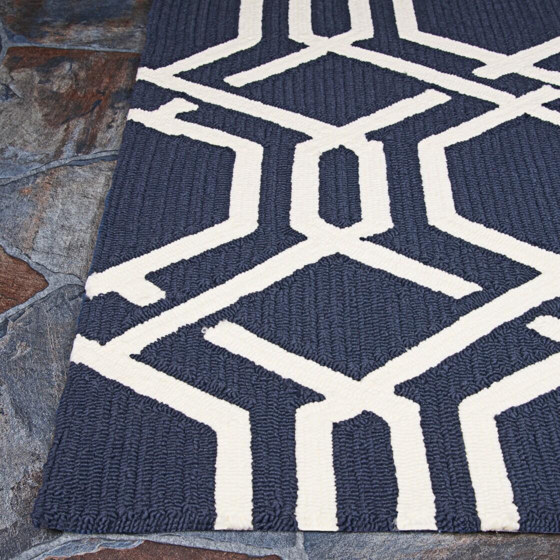 Couristan Covington Ariatta Indoor/Outdoor Area Rug, 3'6" x 5'6", Navy