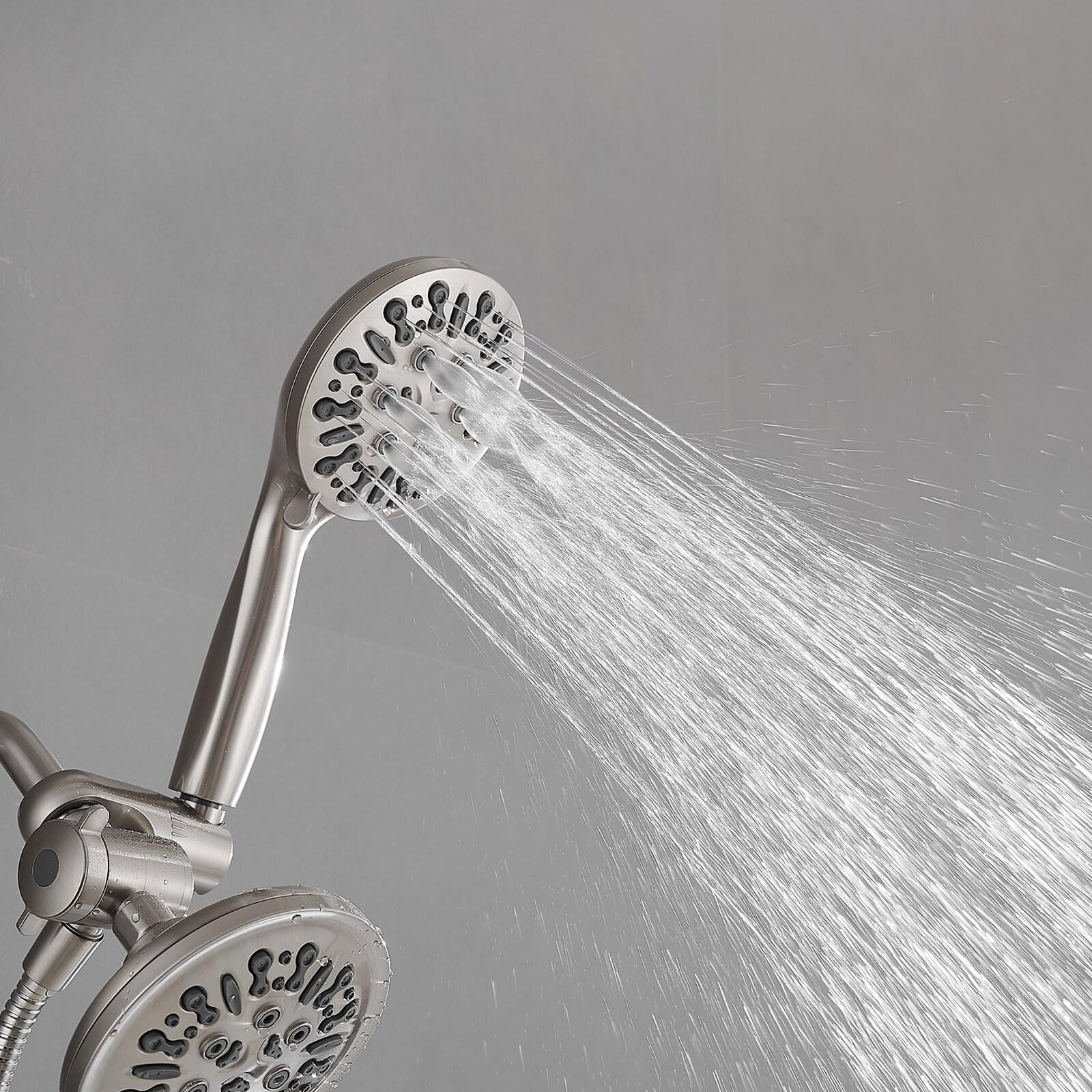 Single Handle 1-Spray Round Rain Shower Faucet Combo Set with Dual Function Pressure Balance Valve