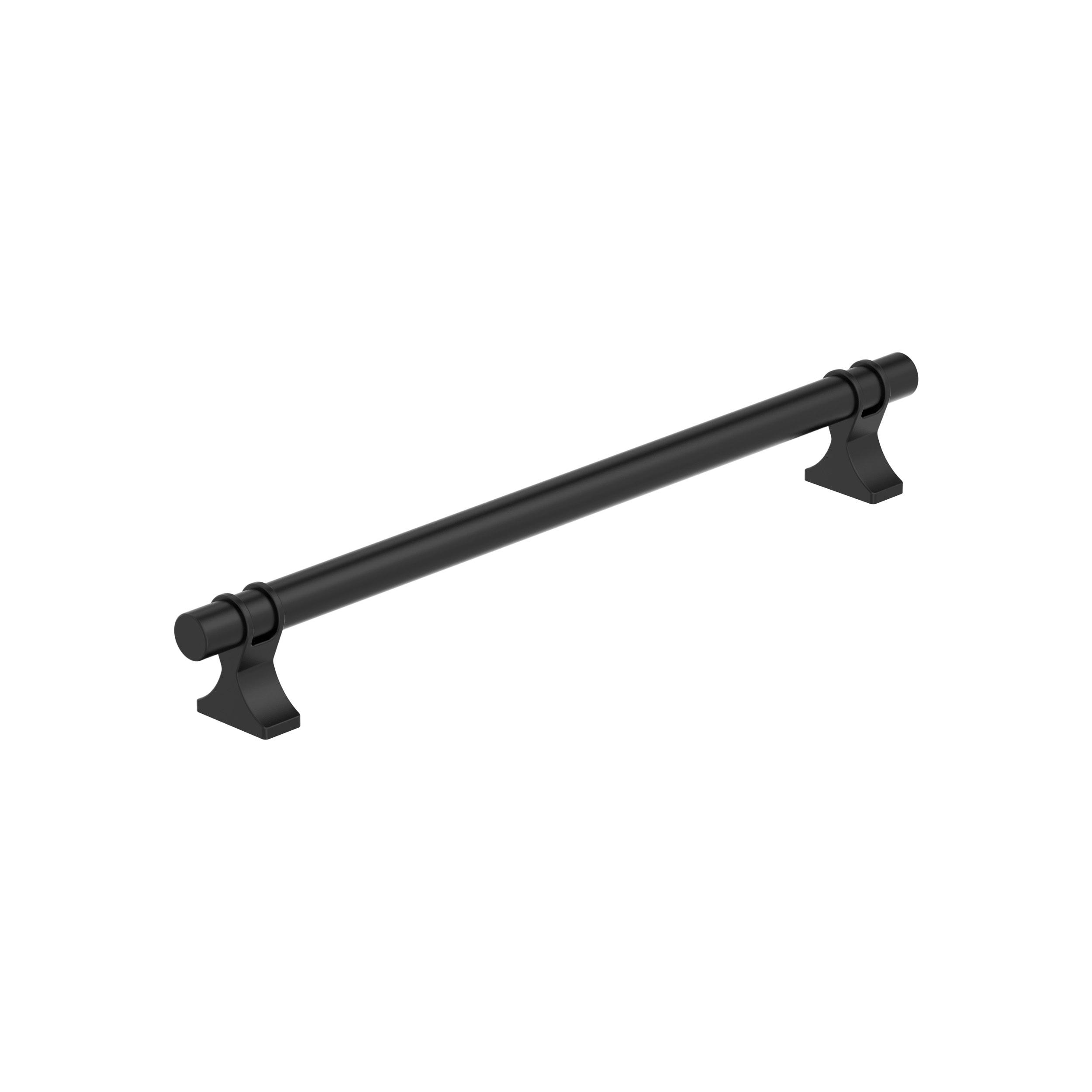 Amerock Davenport 8-13/16 inch (224mm) Center-to-Center Matte Black Cabinet Pull
