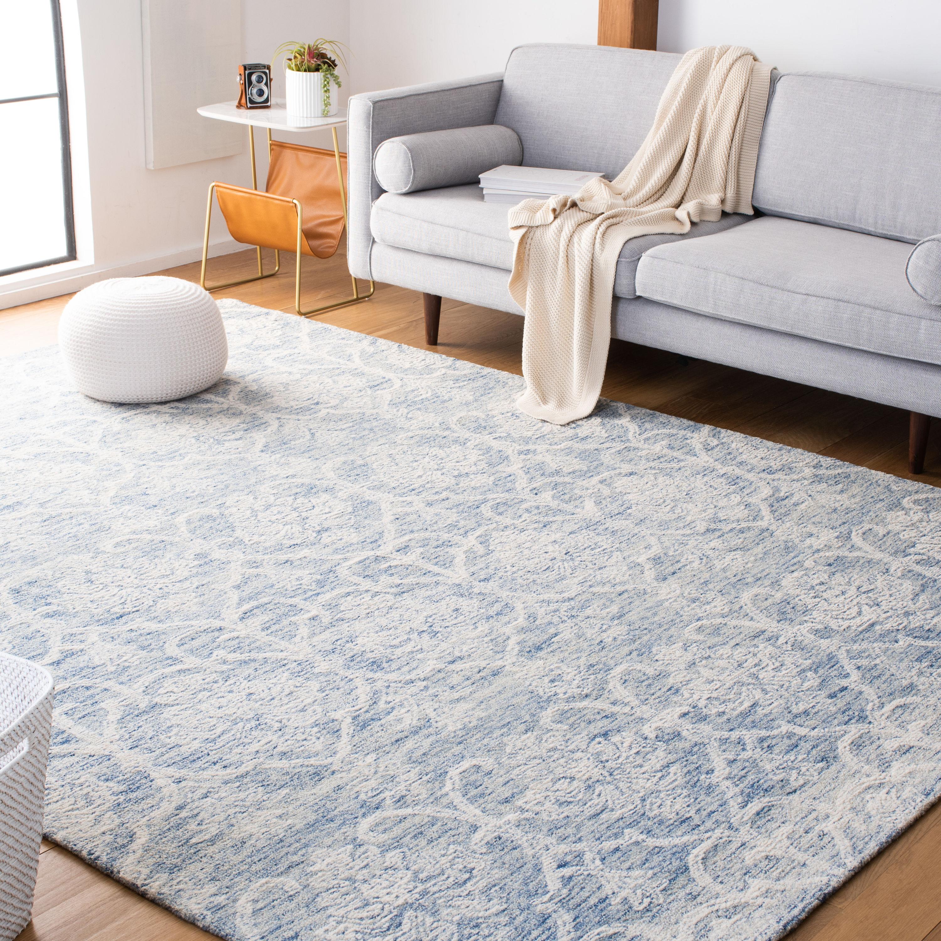 Metro MET996 Hand Tufted Area Rug - Blue/Ivory - 8'x10' - Safavieh.