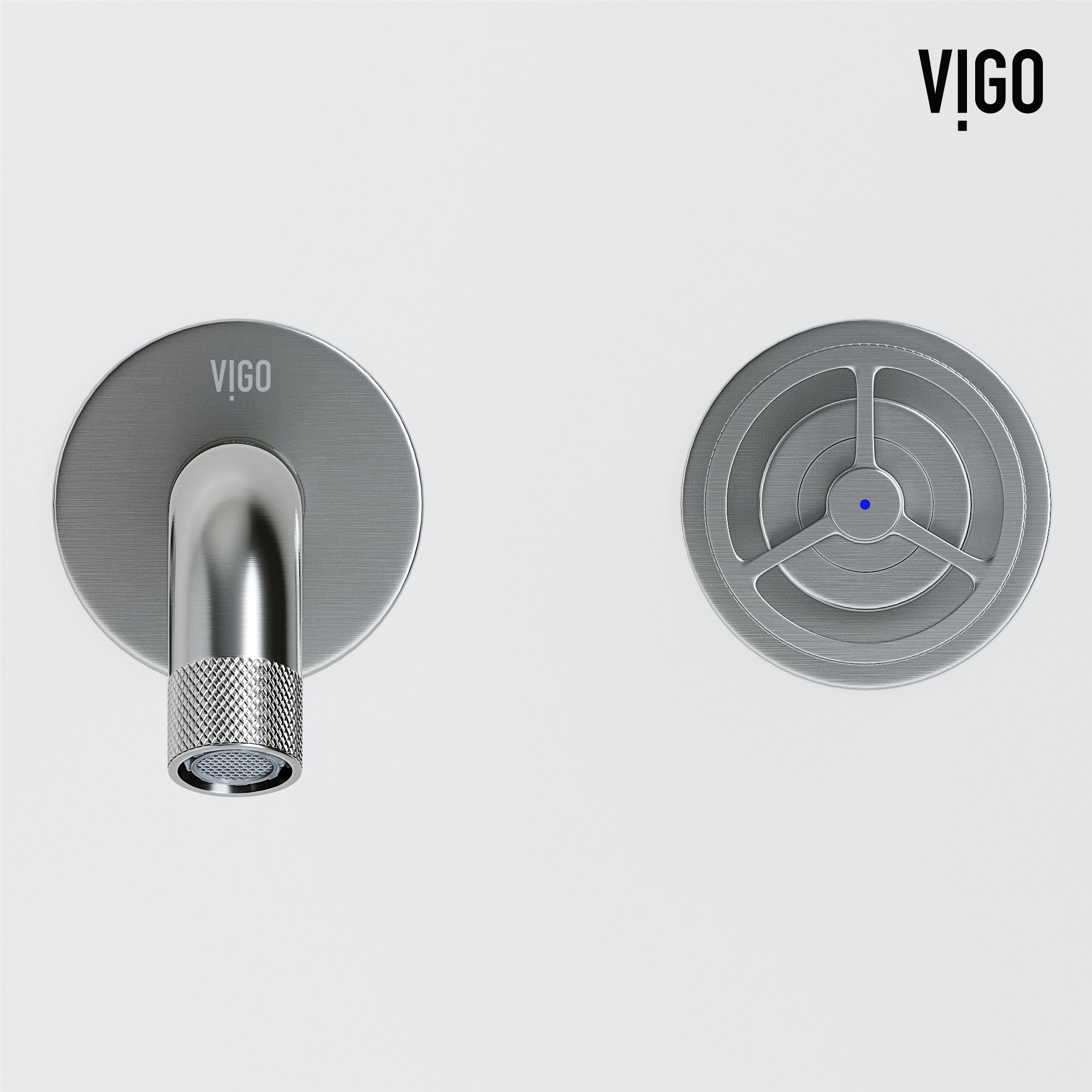 Cass 10" W Two Handle WaterSense Wall Mount Bathroom Faucet