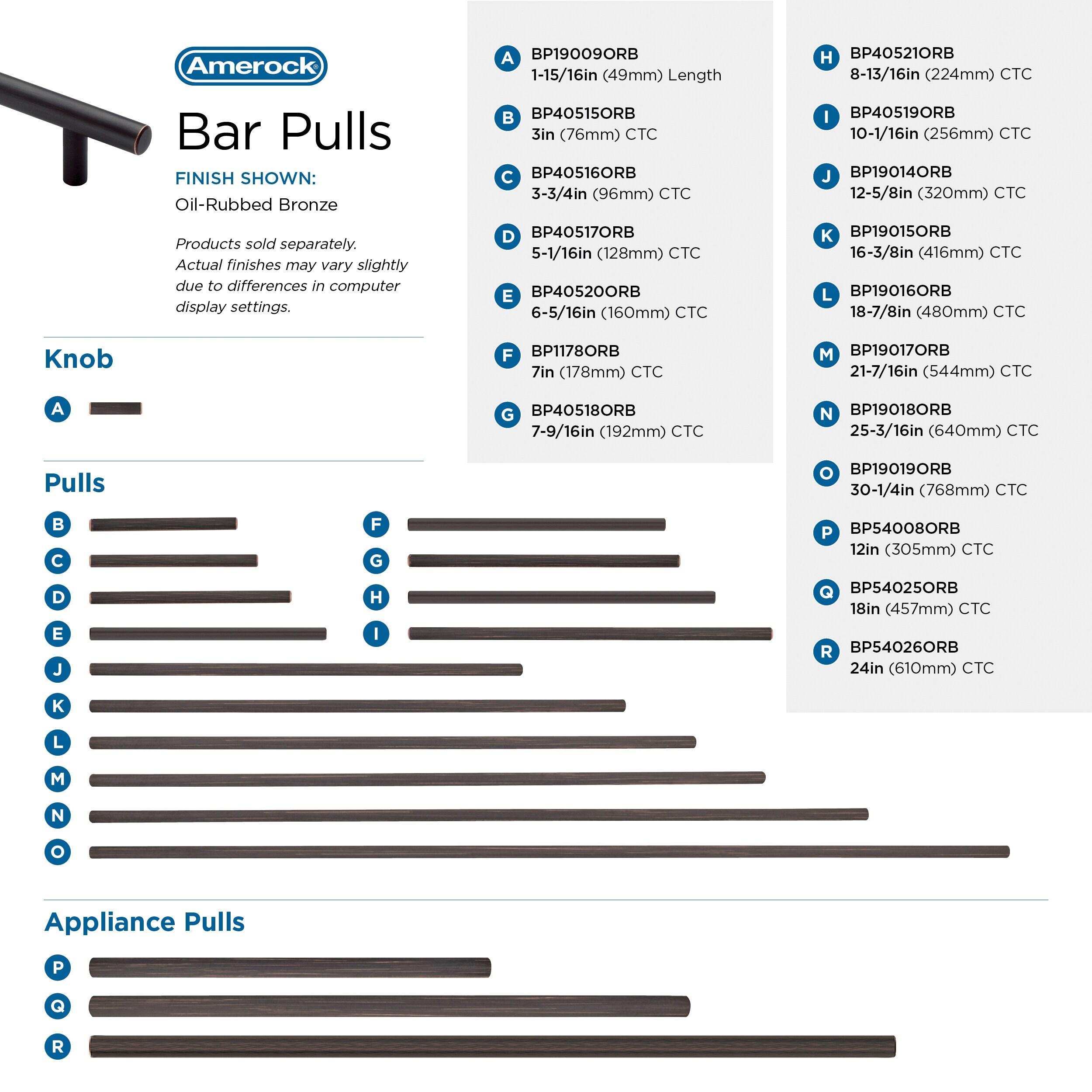 Bar Pulls Center to Center Bar Pull
