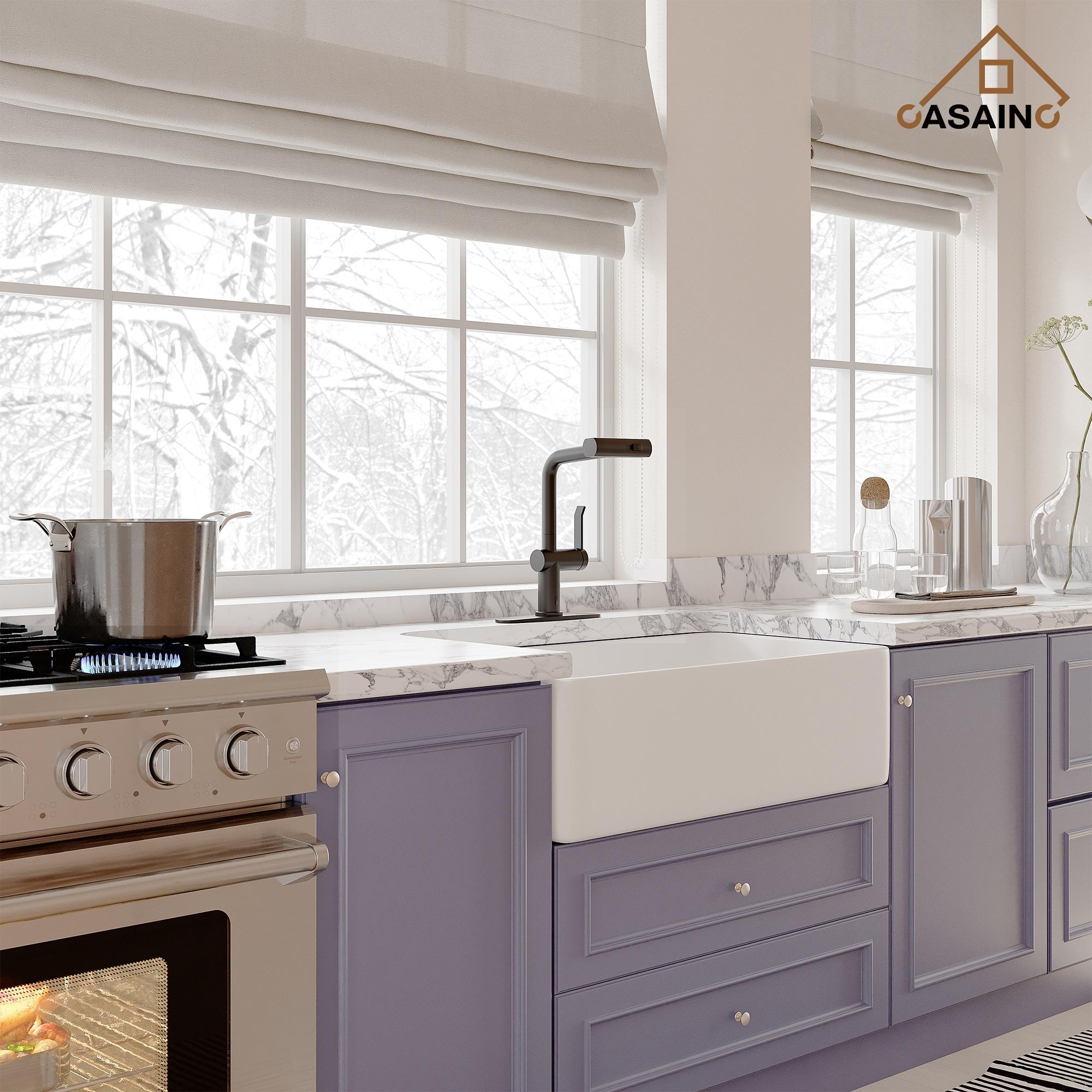 Willow Single Handle Pull Out Kitchen Faucet with Touchless Sensor, Three-function Mode Sprayer