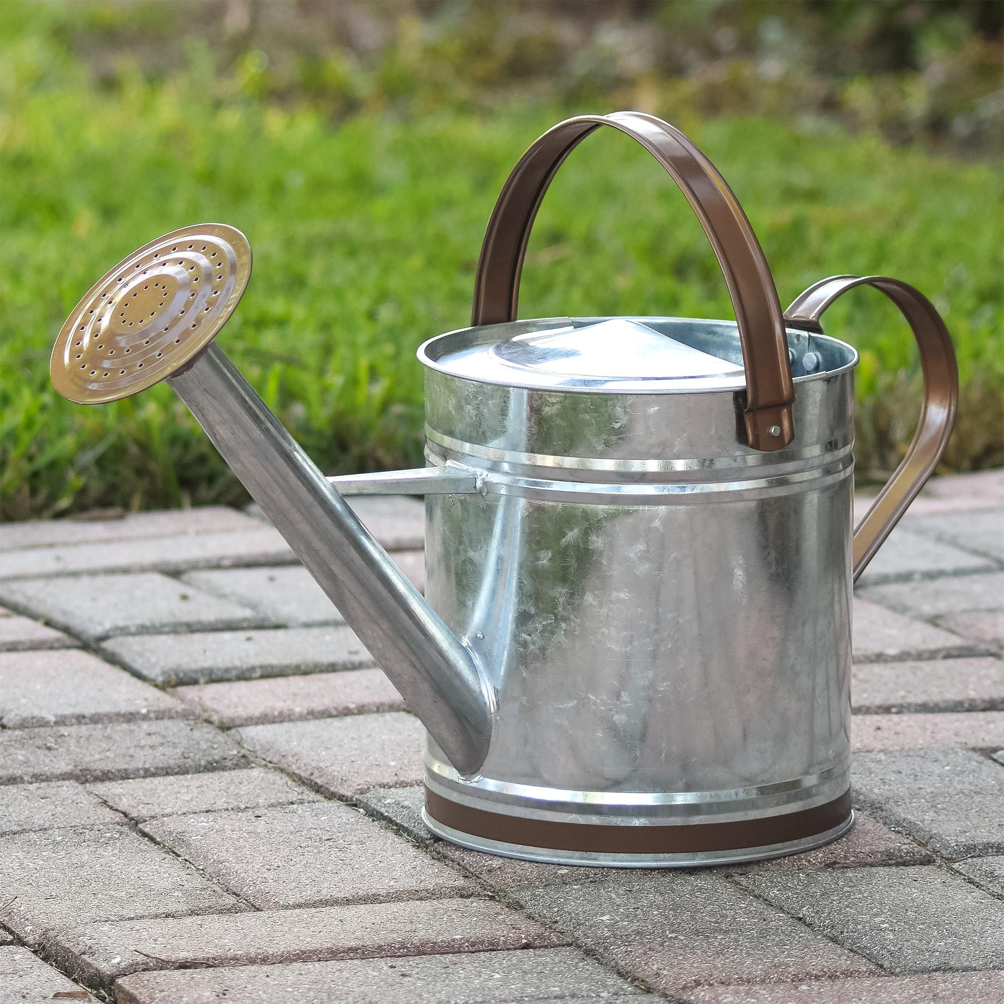 Classic 2.6 Gal Shiny Galvanized Metal Watering Can