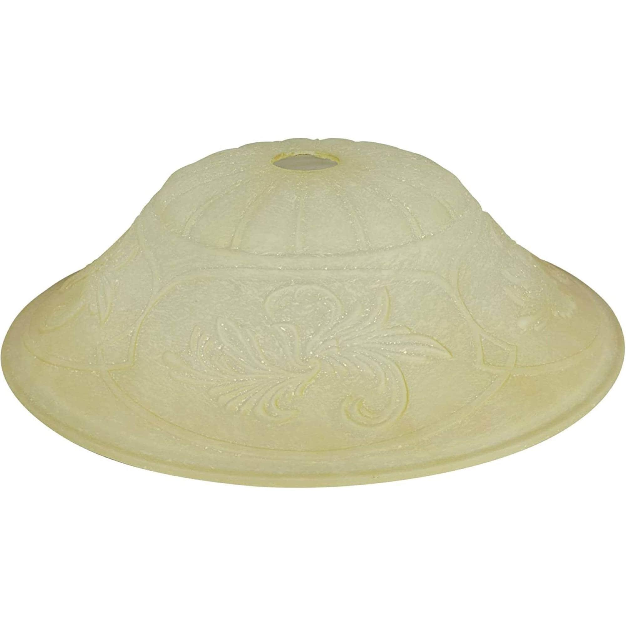 Amber 23093-01A Transitional Style Replacement Torchiere Glass Shade, 4-1/2" Height X 15-5/8" Diameter
