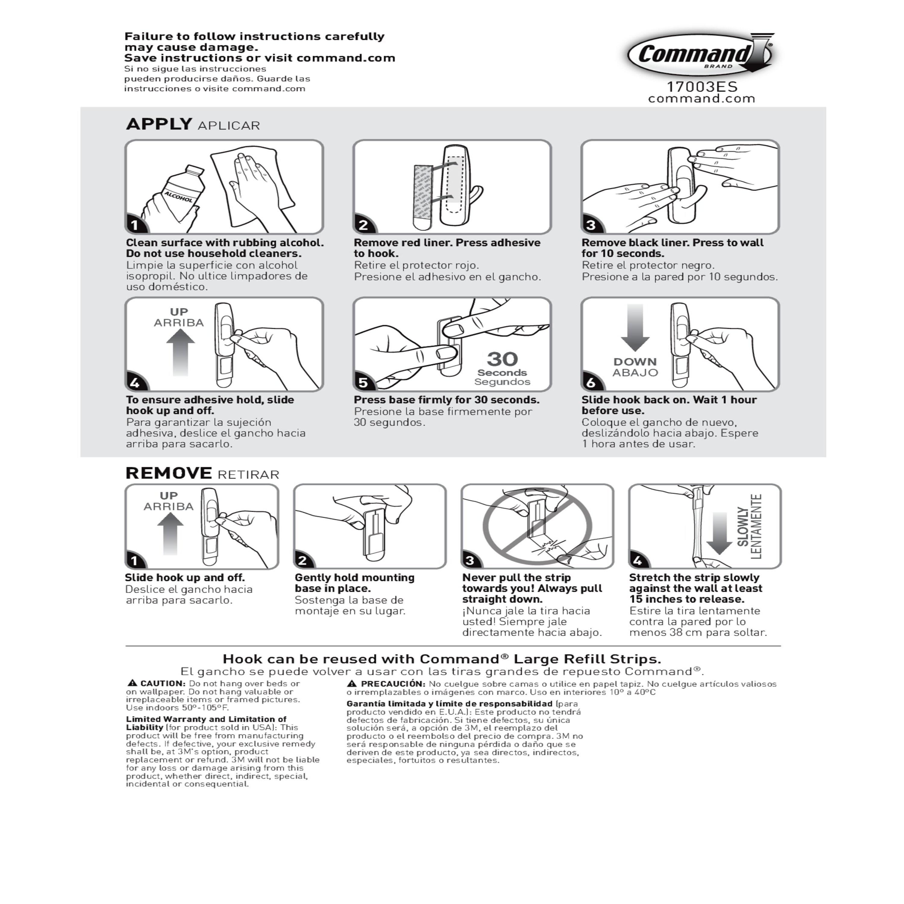 Command 5 Lb. Hooks (Set of 14)