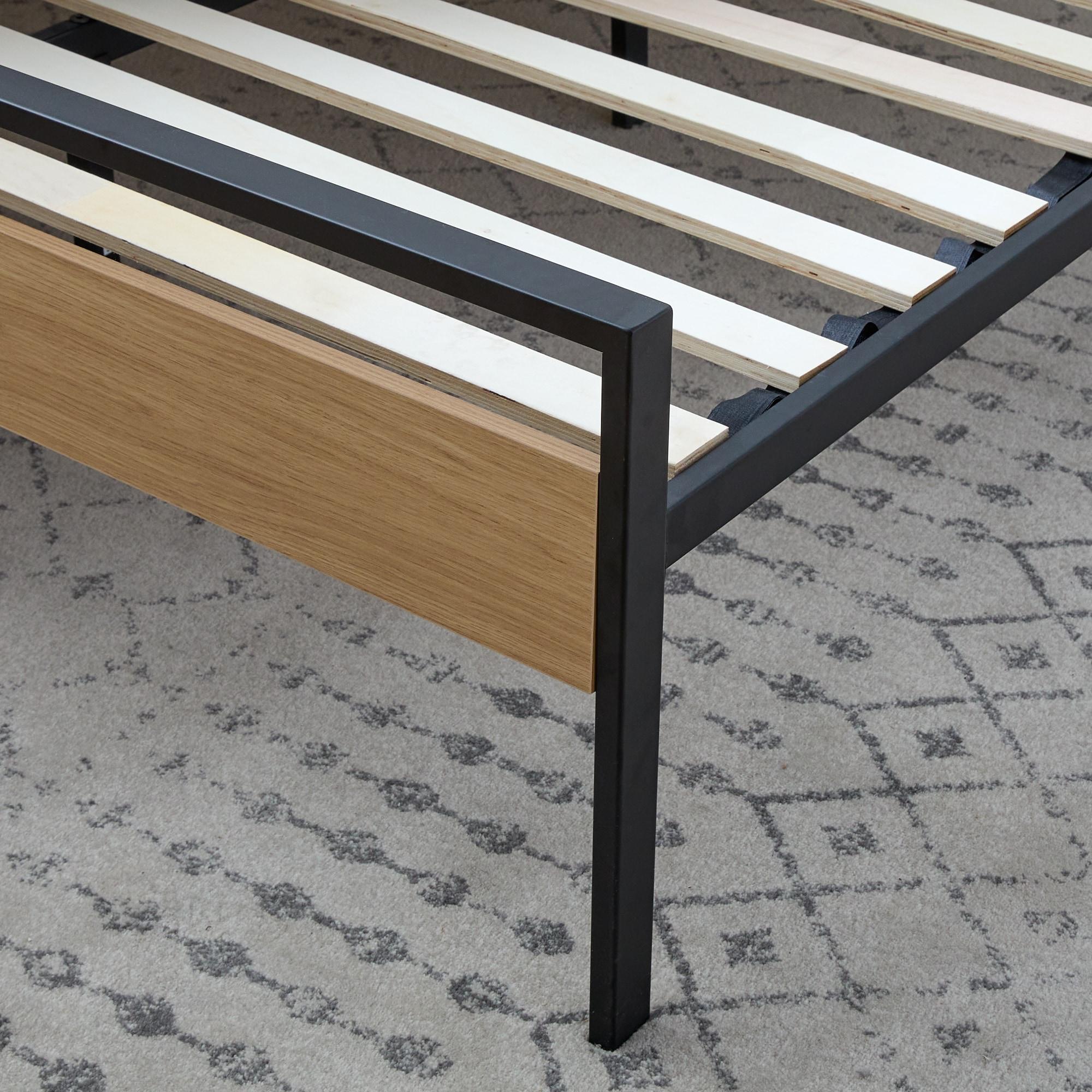 Nora Metal and Wood Platform Bed Frame - Brookside Home