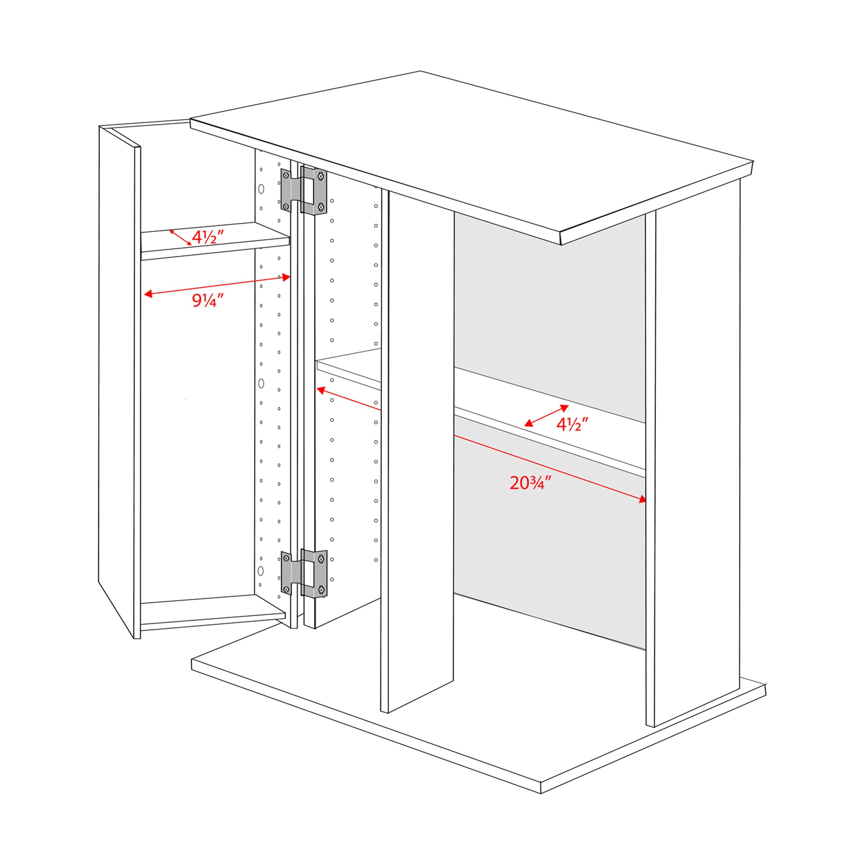 Locking Media Storage Cabinet Black - Prepac