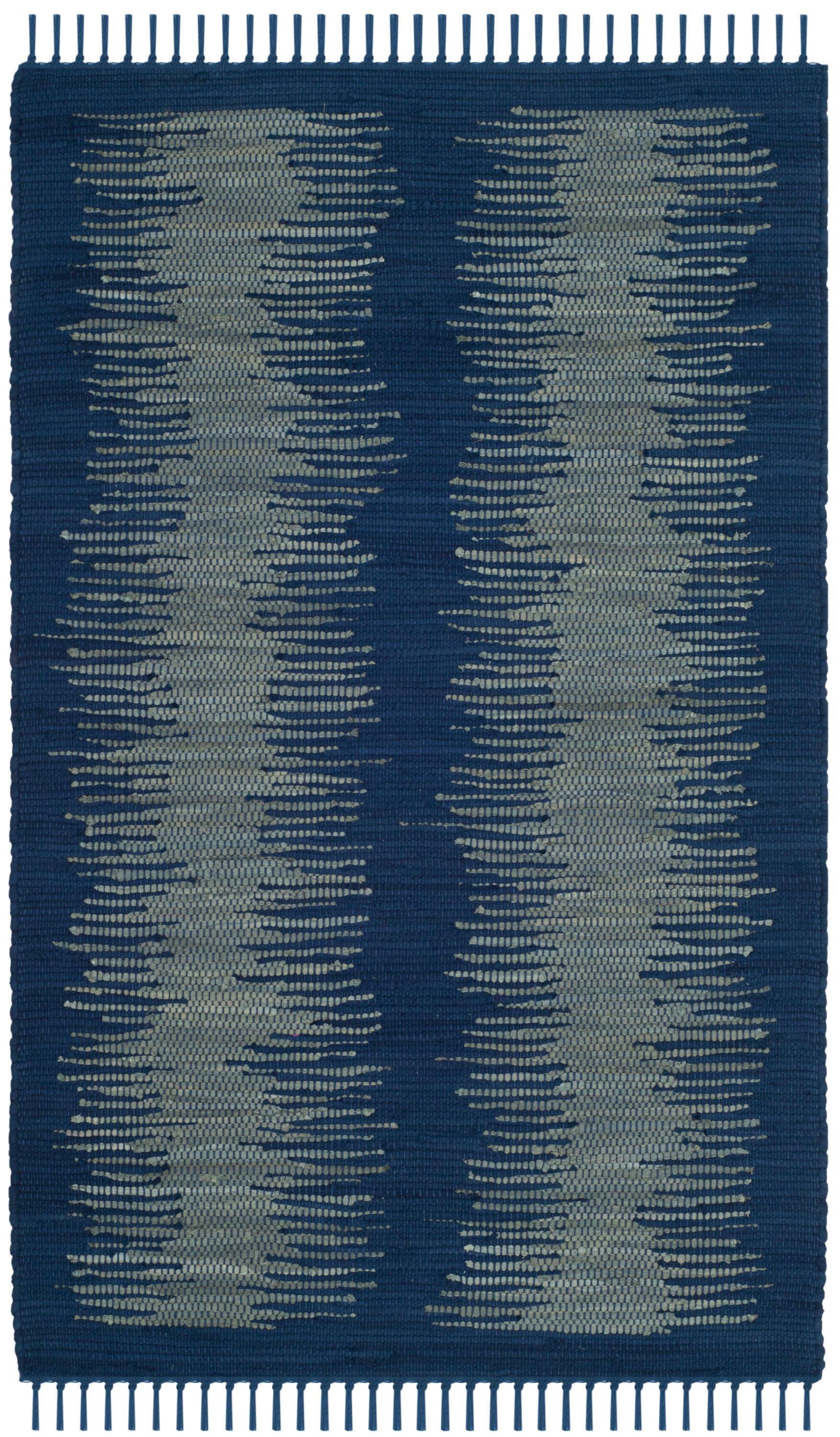 Montauk MTK718 Hand Woven Indoor Accent Rug - Navy - 3'x5' - Safavieh.