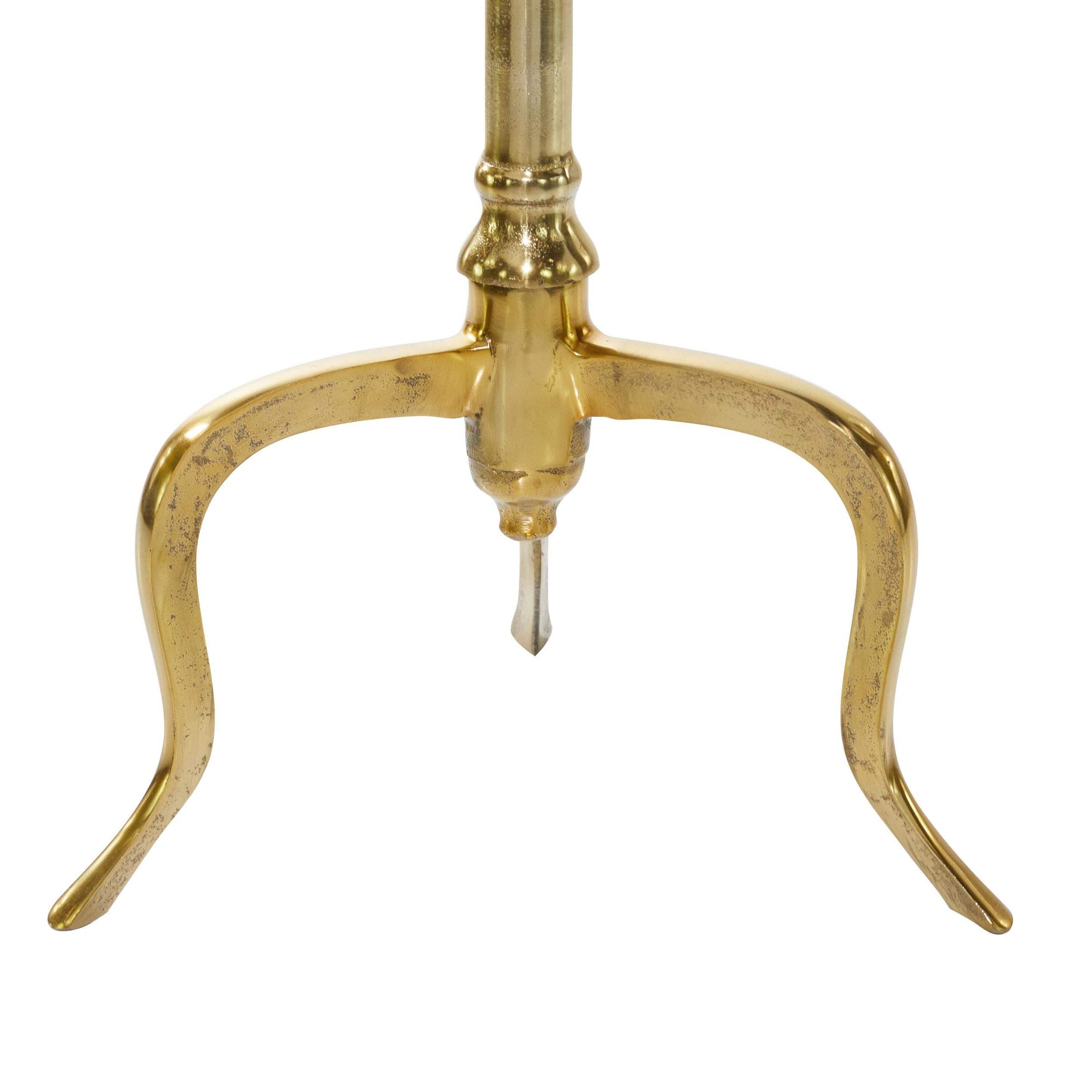 Olivia & May Contemporary Marble Accent Table White