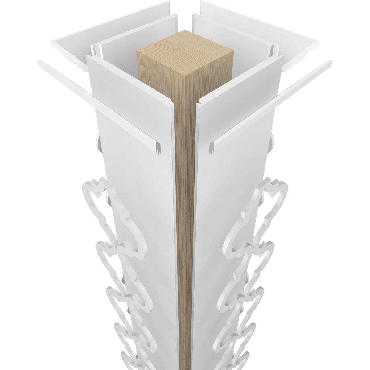 Craftsman Classic Square Non-Tapered Large Marrakesh Fretwork Column w/ Crown Capital & Base