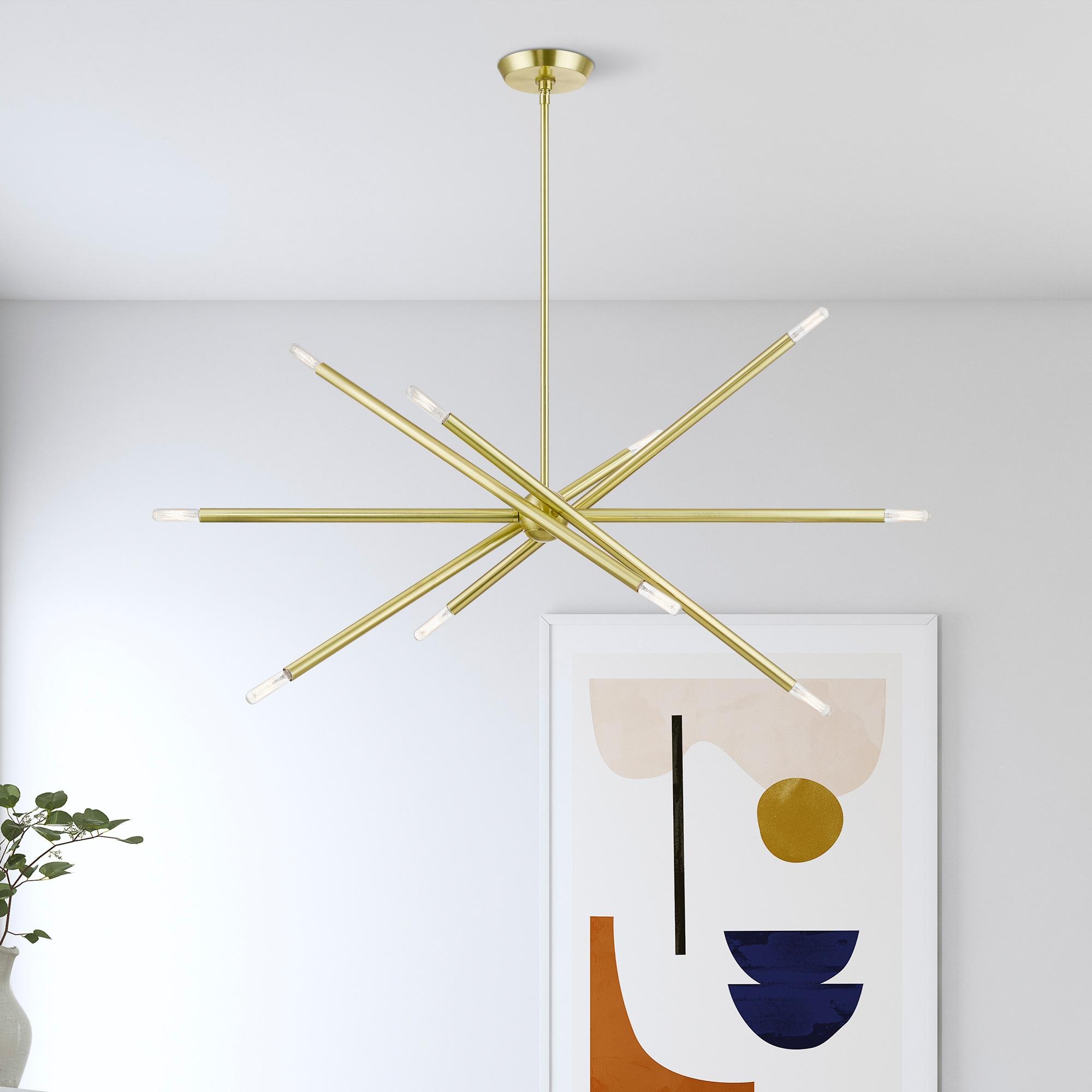 Livex Lighting Soho 10 - Light Chandelier in  Satin Brass
