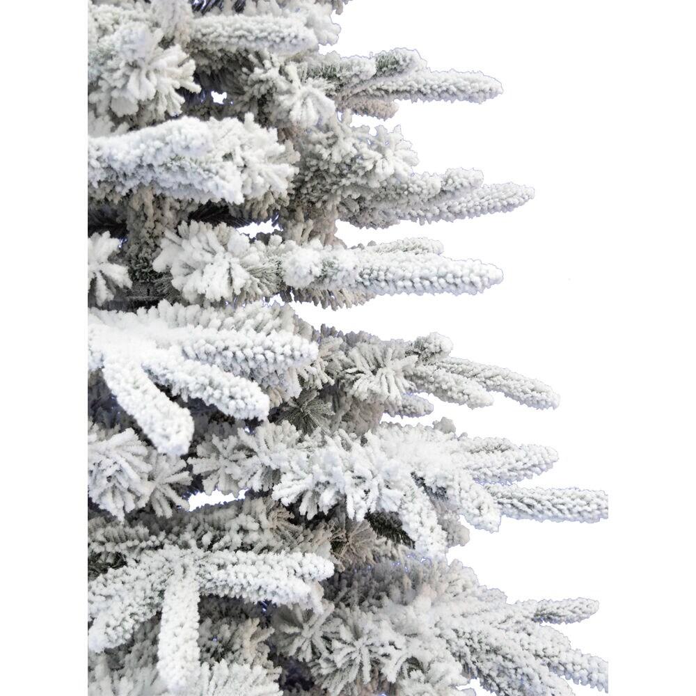 Fraser Hill Farm Unlit Flocked Mountain Pine Christmas Tree