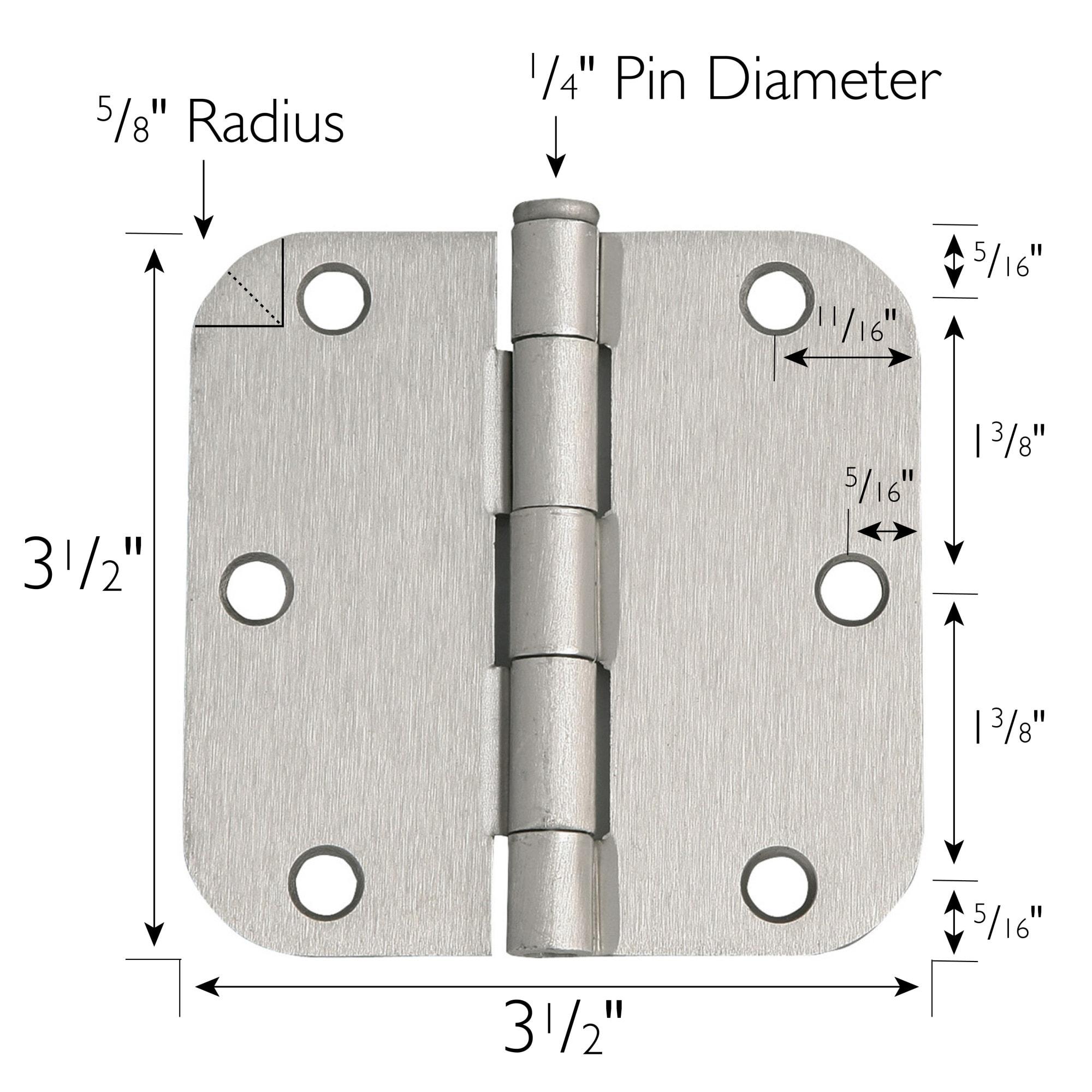 3.5" H x 3.5" W Butt Bearing Door Hinge (Set of 10)