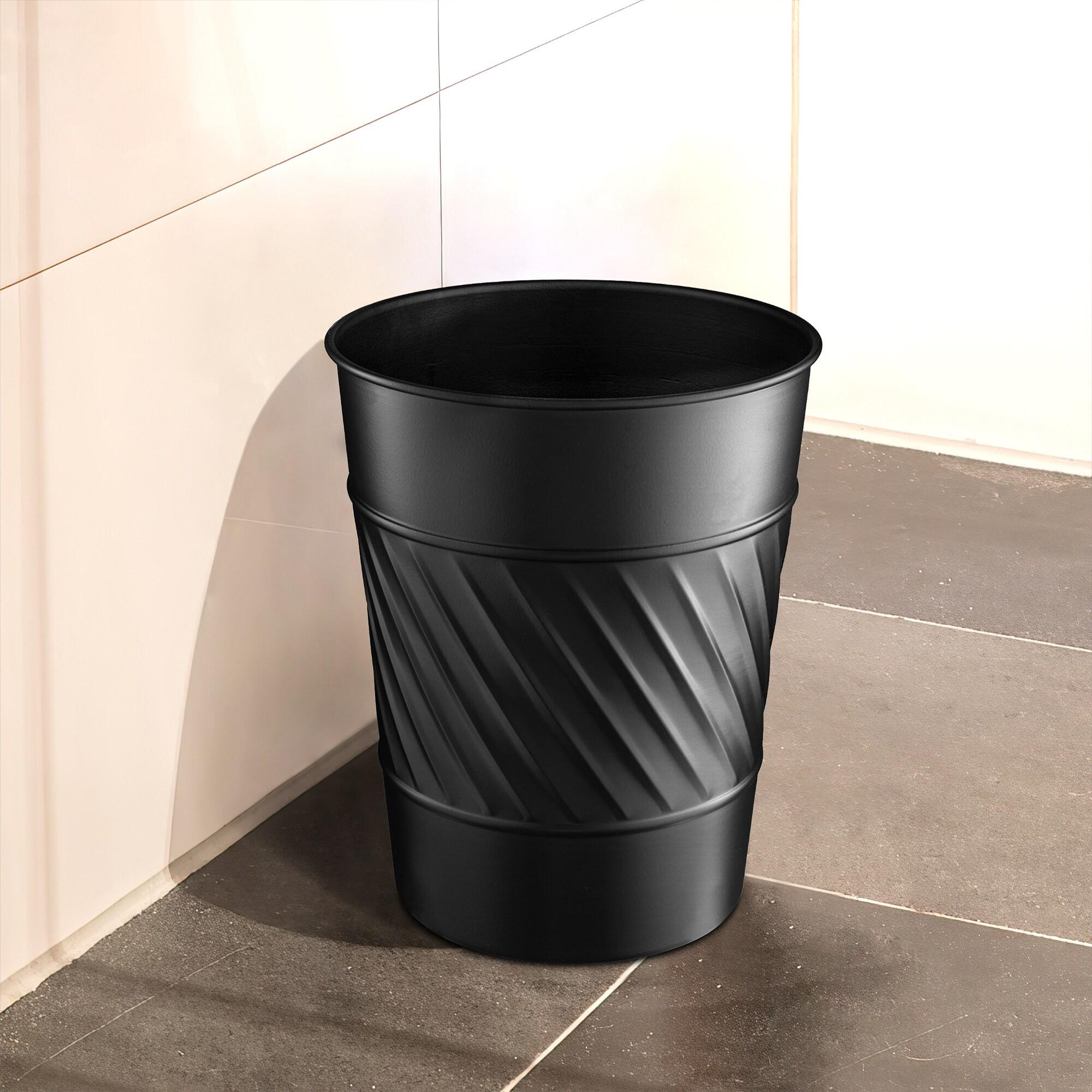 Monarch Abode Geometric Embossed Metal 1.7 Gallon Waste Basket