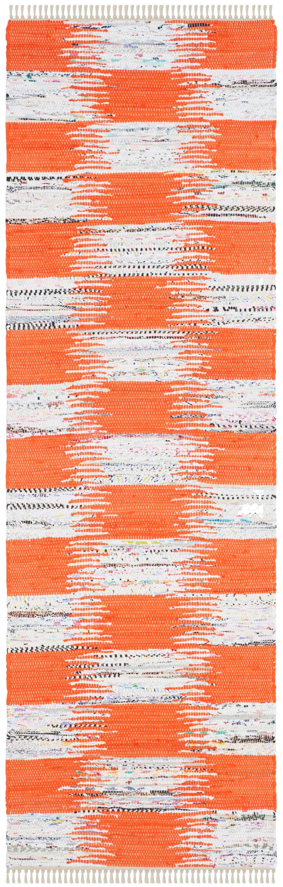 Montauk MTK721 Hand Woven Indoor Runner Rug - Orange/Multi - 2'3"x7' - Safavieh.
