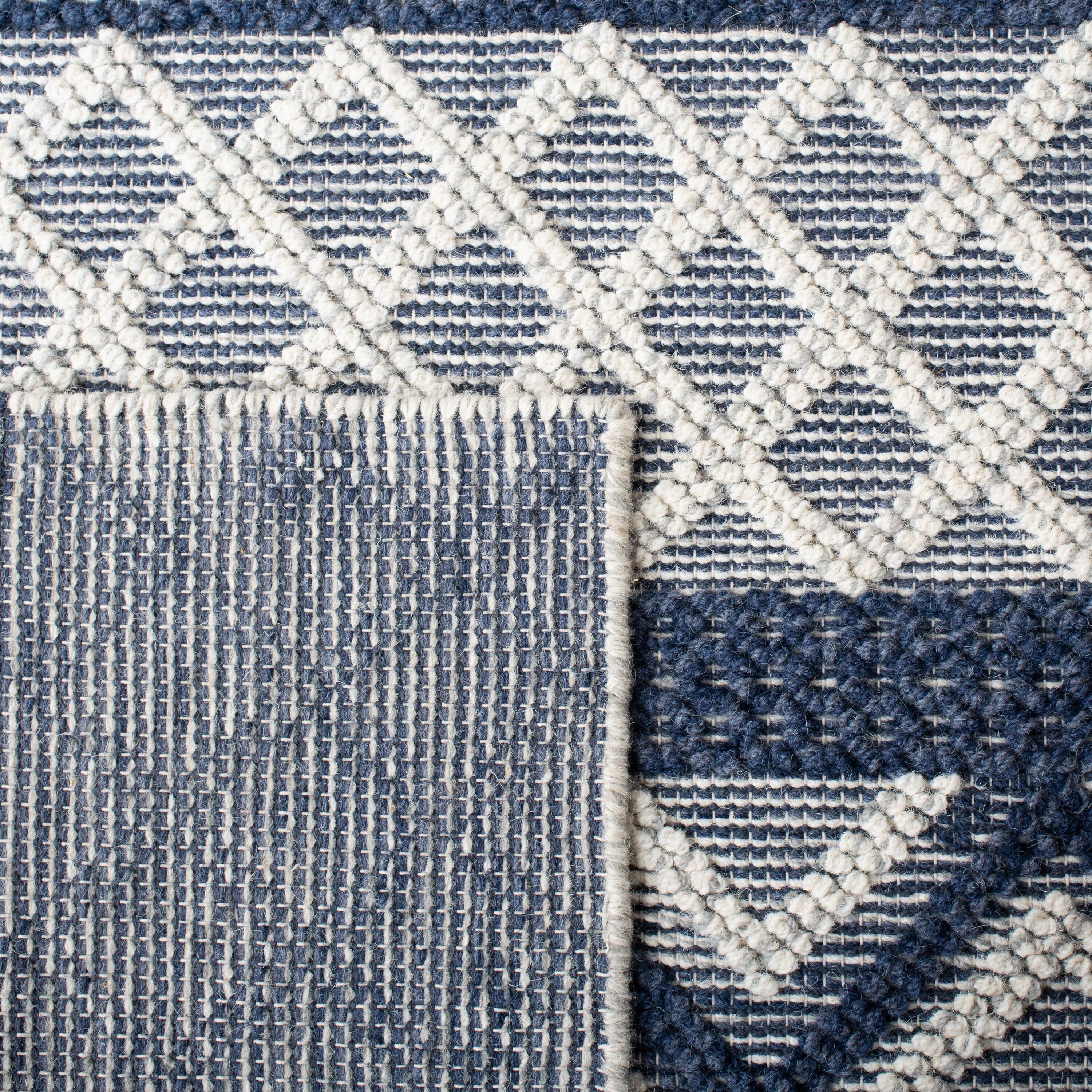 Vermont VRM211 Hand Woven Area Rug - Ivory/Blue - 8'x10' - Safavieh.