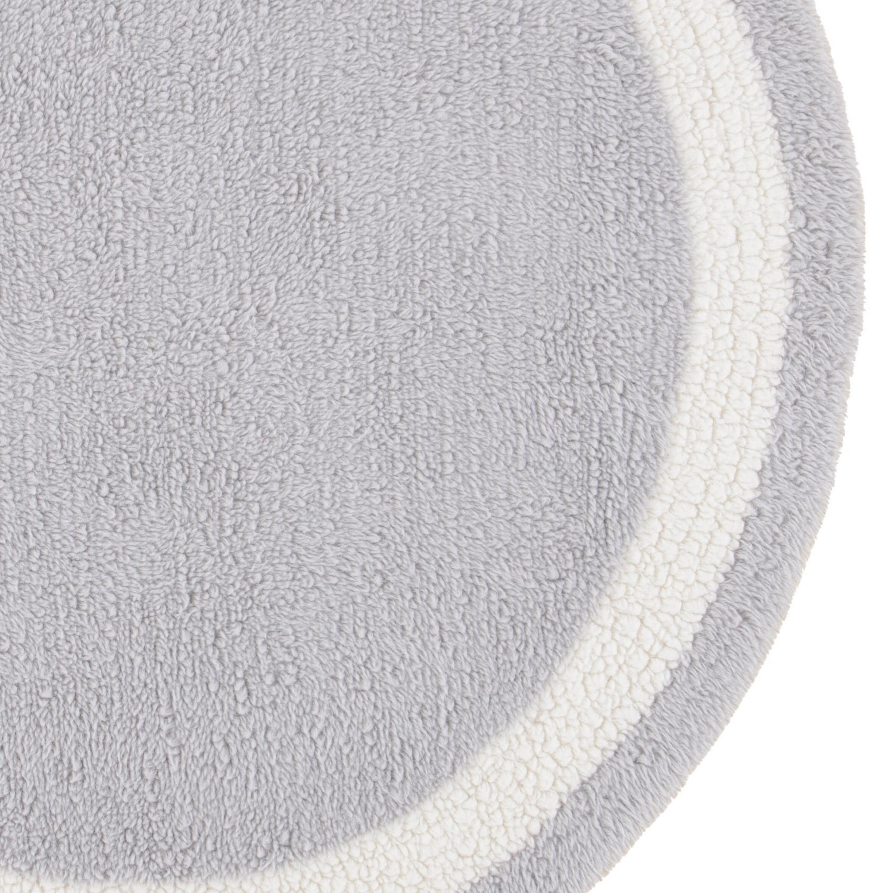 Braided BRD802 Hand Woven Area Rug - Grey/Ivory - 4' round - Safavieh.