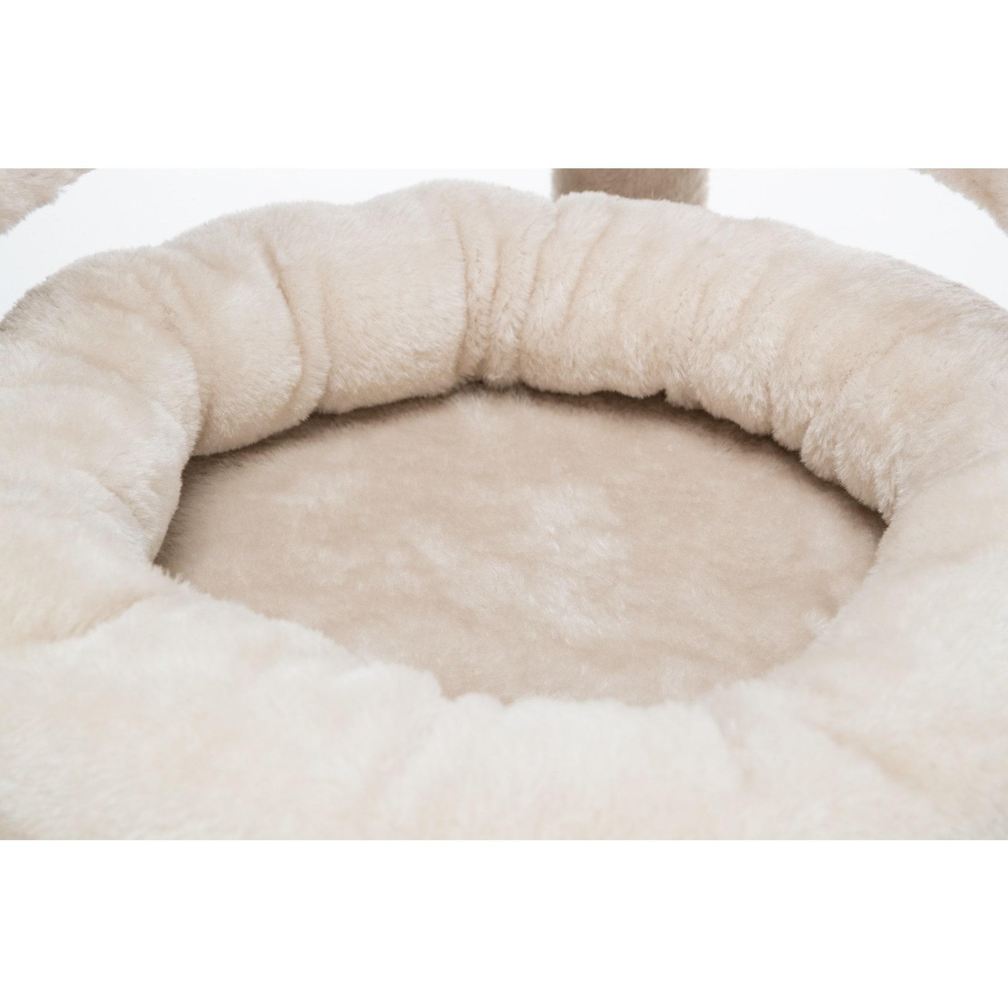 TRIXIE TRIXIE Nayra 32.7" Cat Tree, 3-Level Cat Scratcher, Plush Covered Cat Condo Removable Bed, Platform & Perch