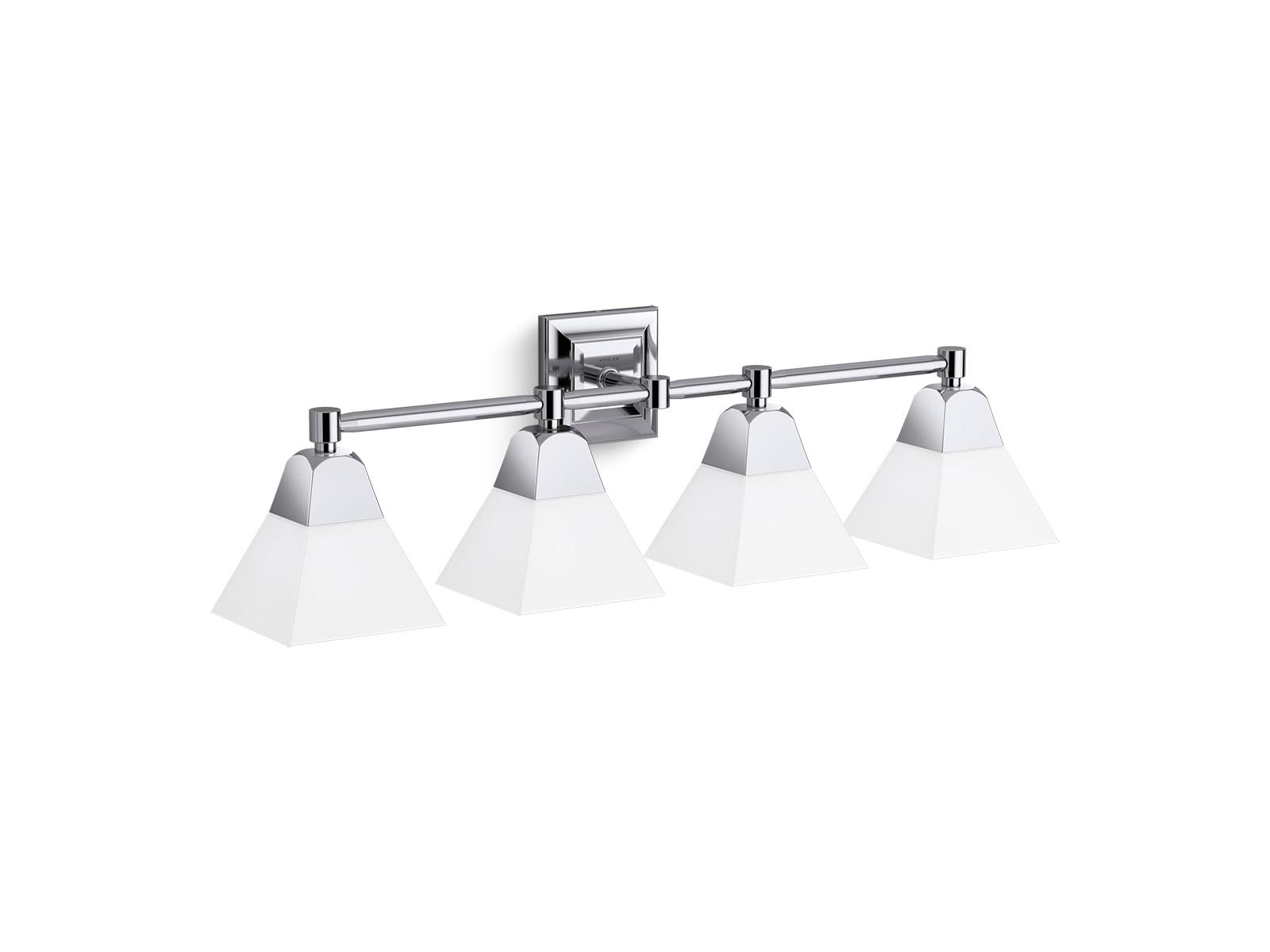 Elegant Crown Molding Inspired 4-Light Polished Chrome Sconce