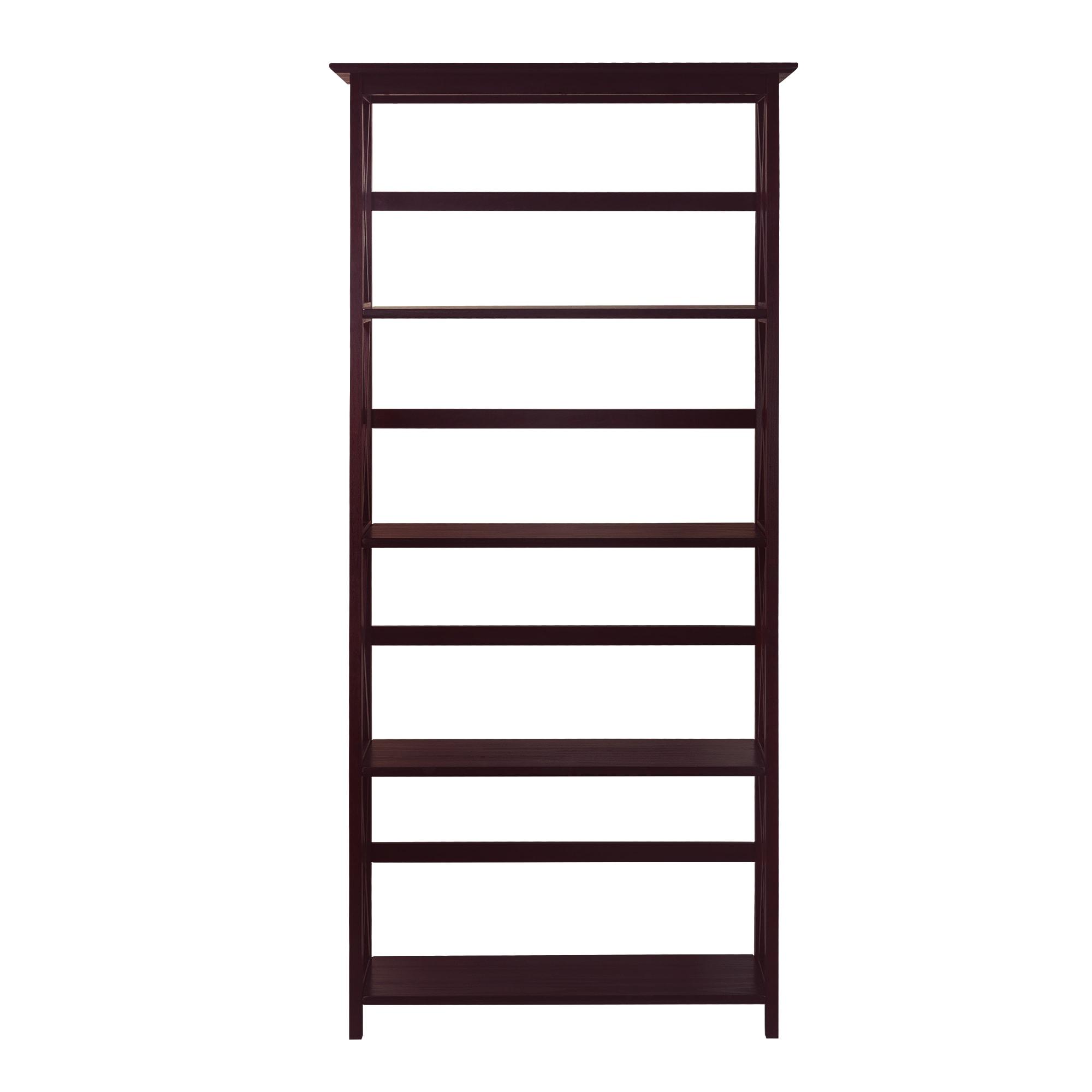 Casual Home Montego Shelf Bookcase-Color:Espresso,Size:5-Shelf