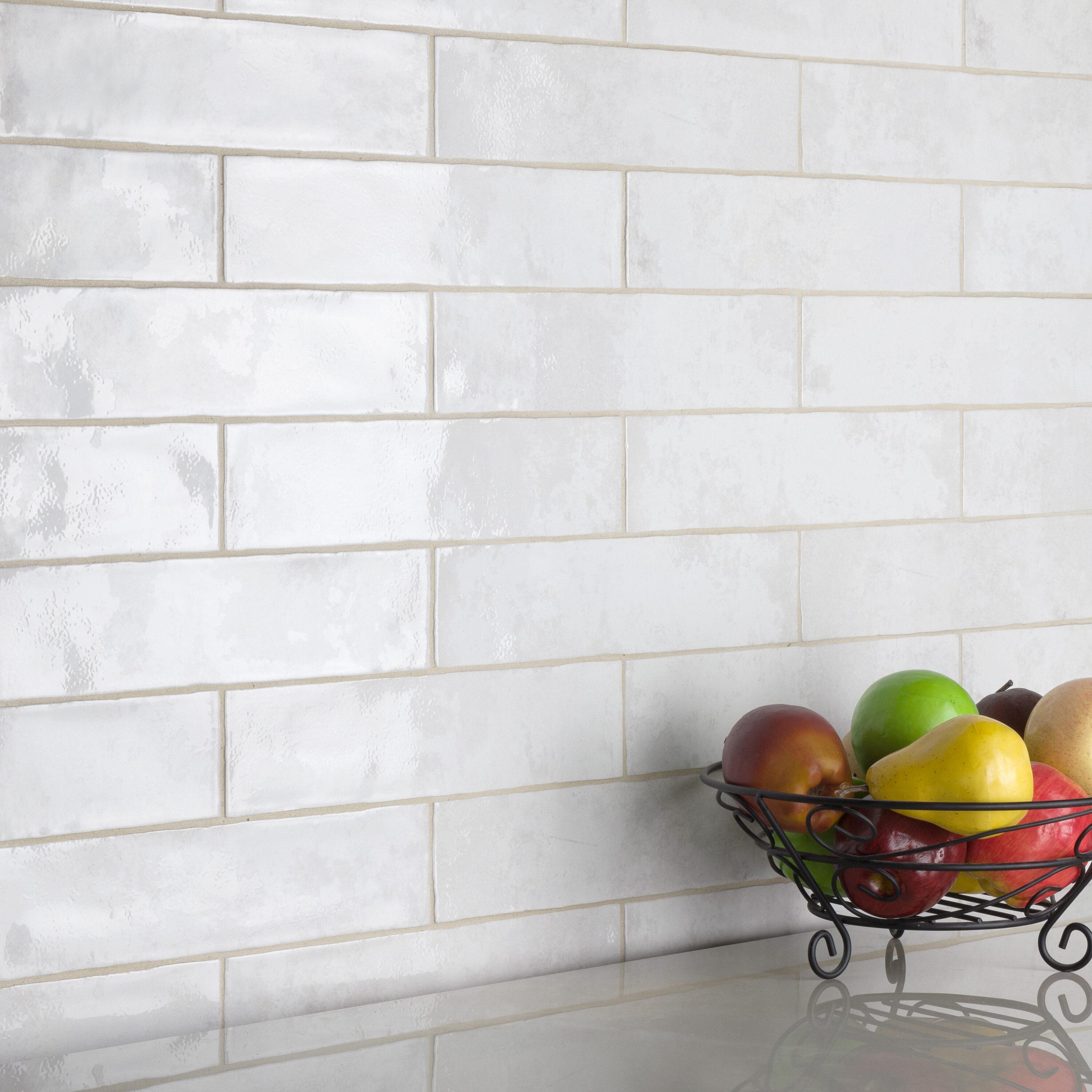 Biarritz 3" x 12" Ceramic Brick Lock Subway Wall Tile