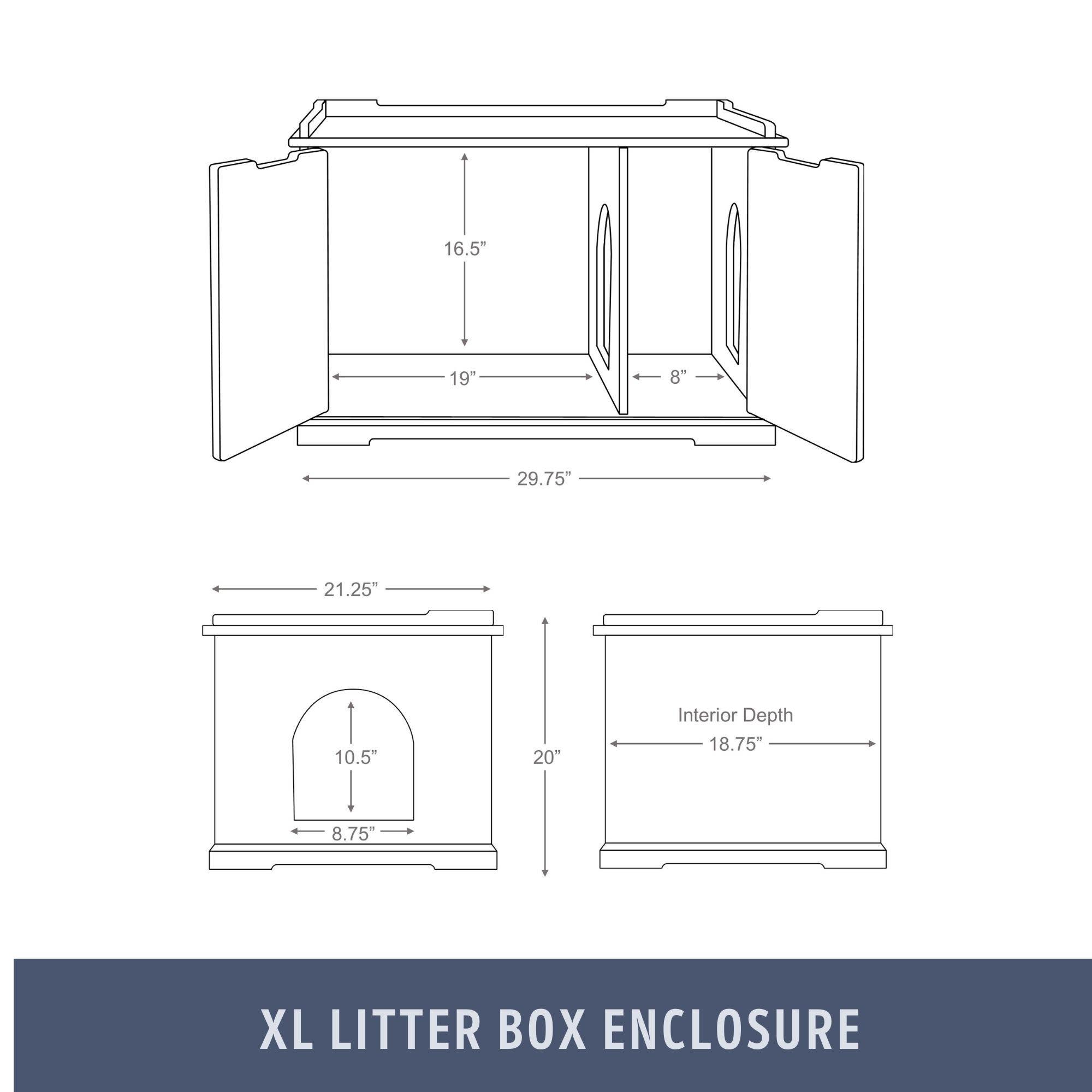 TRIXIE TRIXIE XL Furniture Style Litter Box Enclosure and Pet Home, Hidden Cat Litter Box