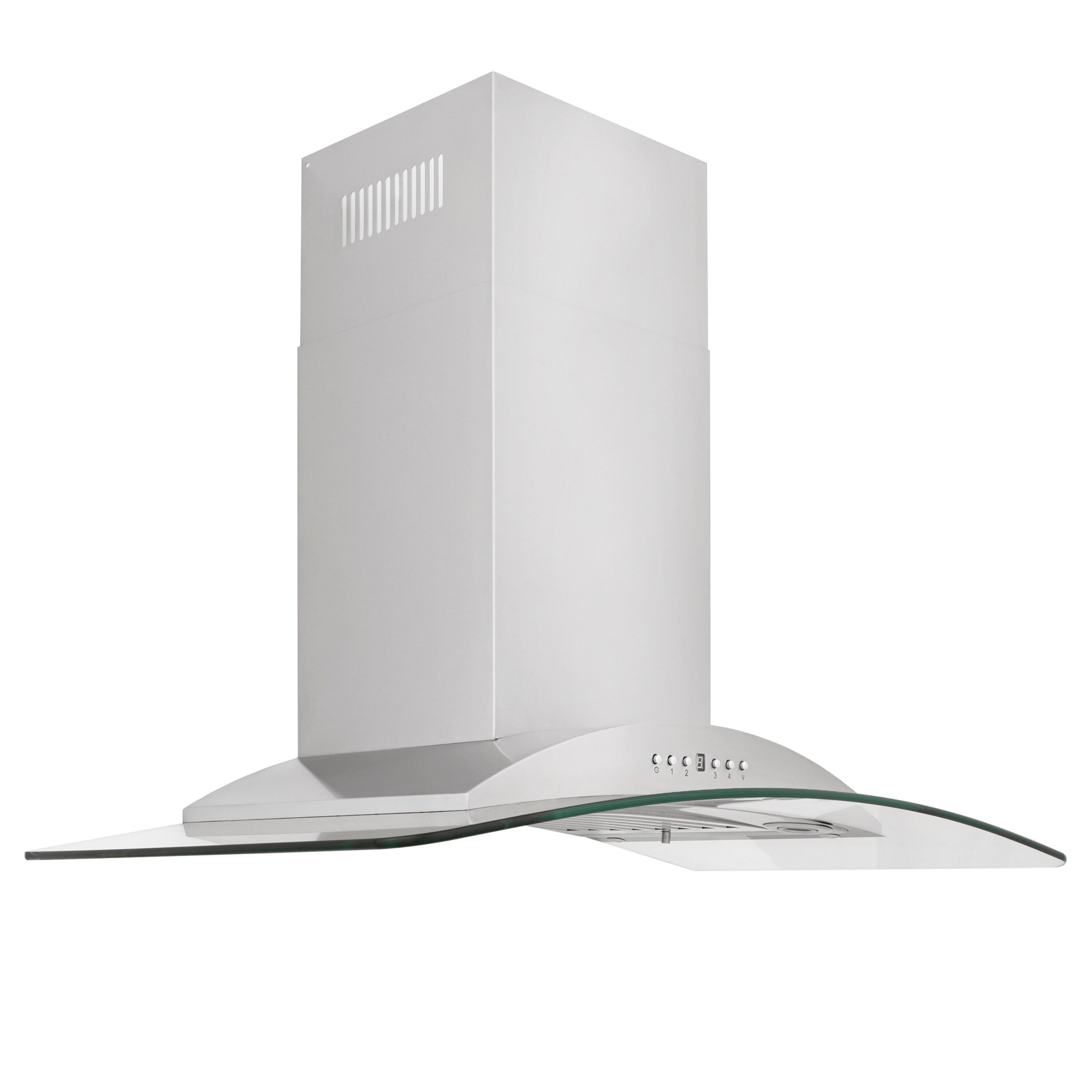 ZLINE ZLINE 36 in. Convertible Vent Convertible Vent Wall Mount Range Hood in Stainless Steel & Glass (KN-36) KN-36