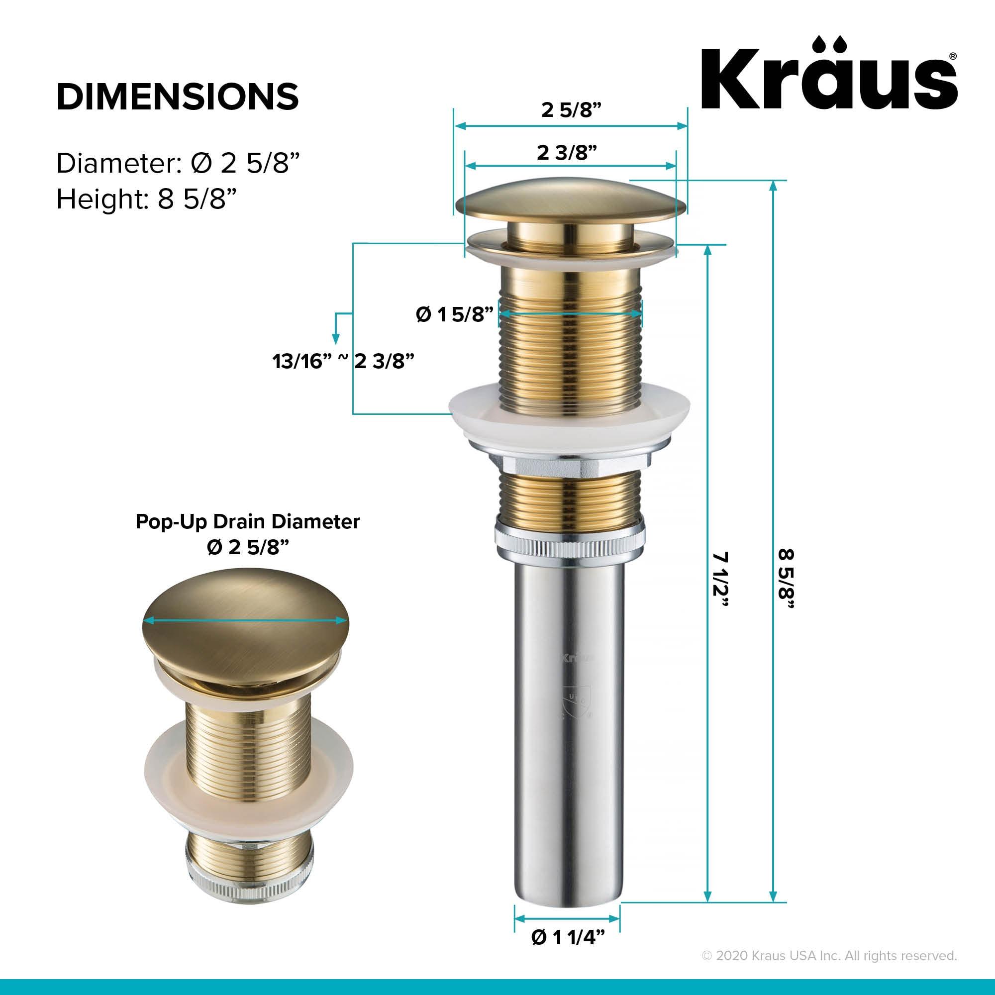 Kraus PU-10BG Pop-Up Bathroom Sink Drain