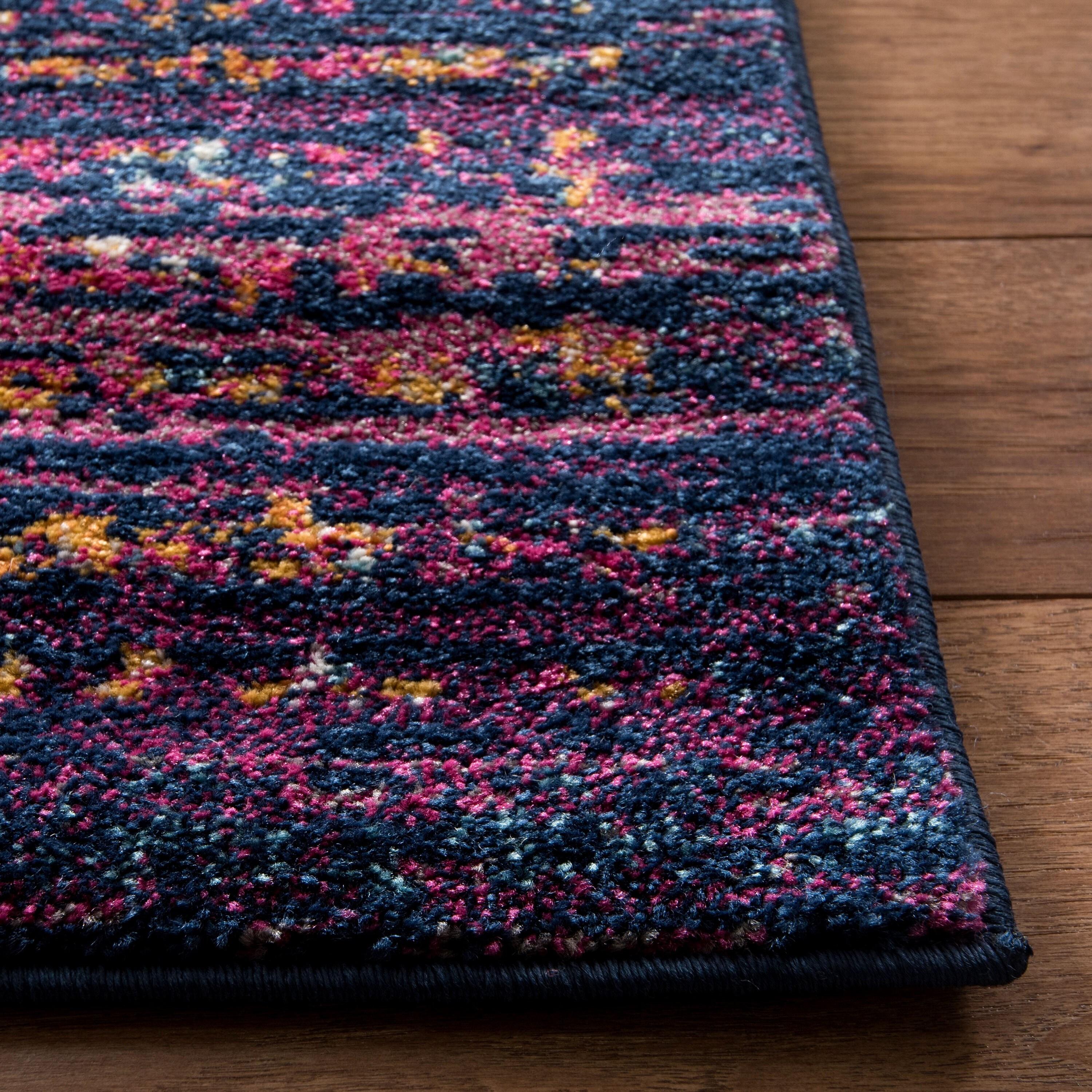 Evoke EVK275 Power Loomed Indoor Area Rug - Blue/Fuchsia - 9'x12' - Safavieh