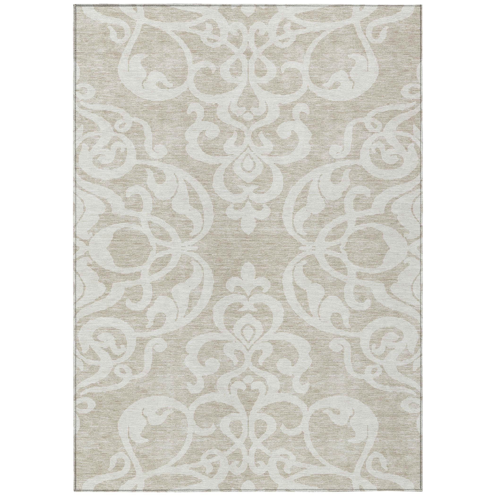 Chayden Washable Damask Indoor / Outdoor Rug