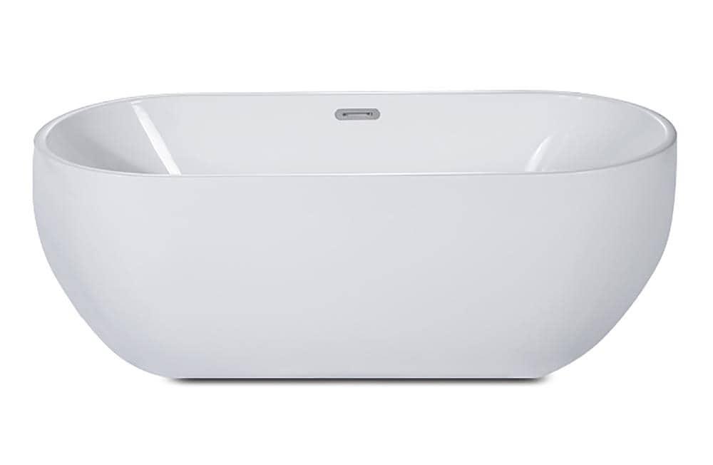 59'' x 28'' Freestanding Soaking Acrylic Bathtub