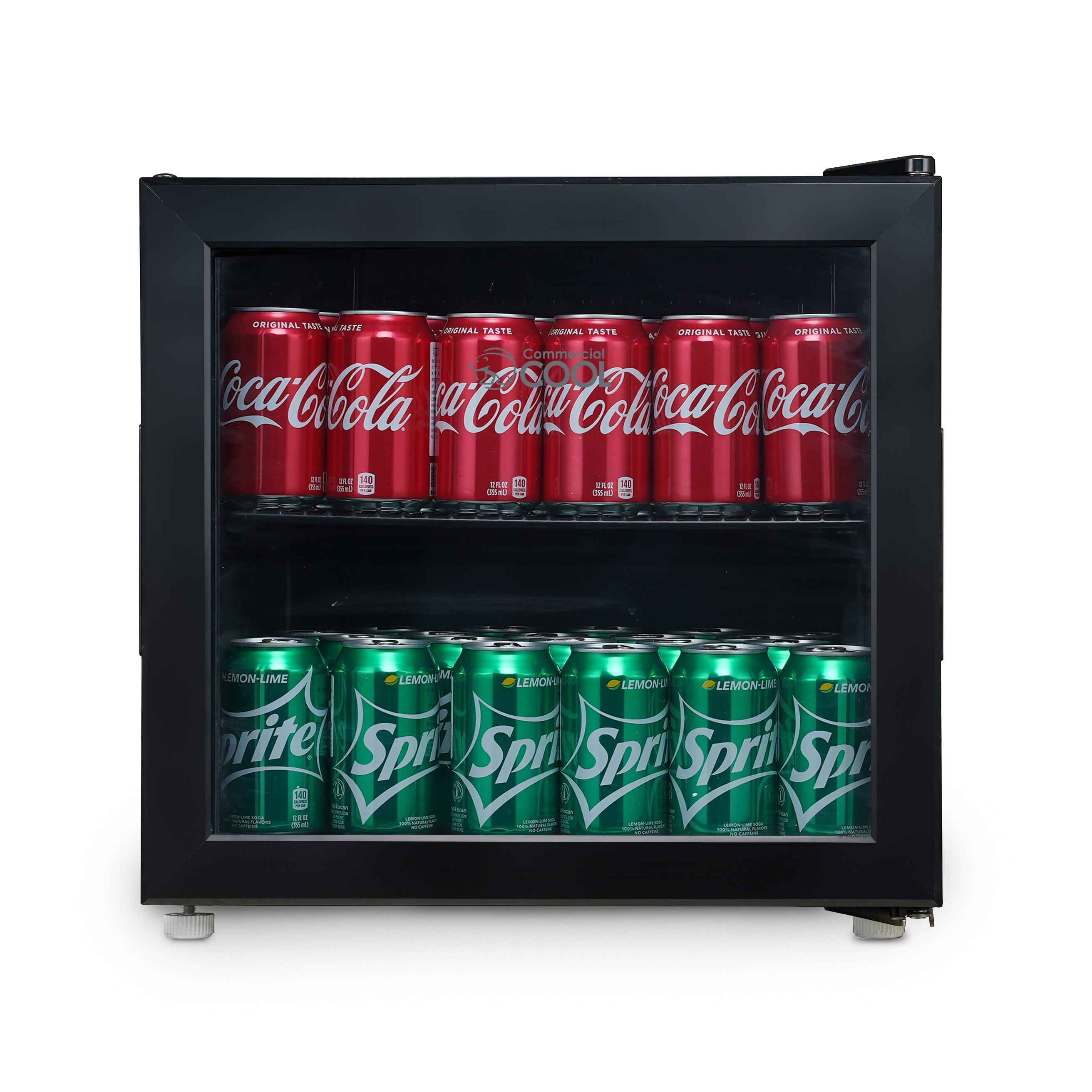 Commercial Cool 18.9'' W Freestanding 51 Cans (12 oz.) 1.7 Cubic Feet Beverage Cooler with Reversible Glass Door