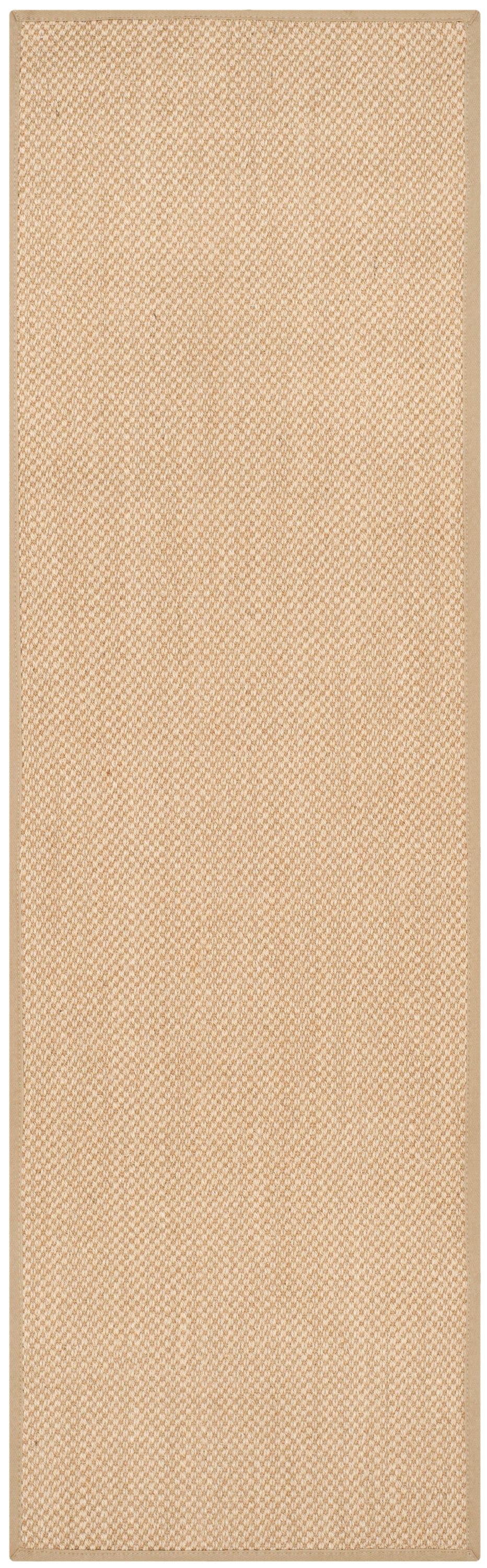Natural Fiber NF141 Power Loomed Indoor Runner Rug - Maize/Linen - 2'6"x22' - Safavieh.