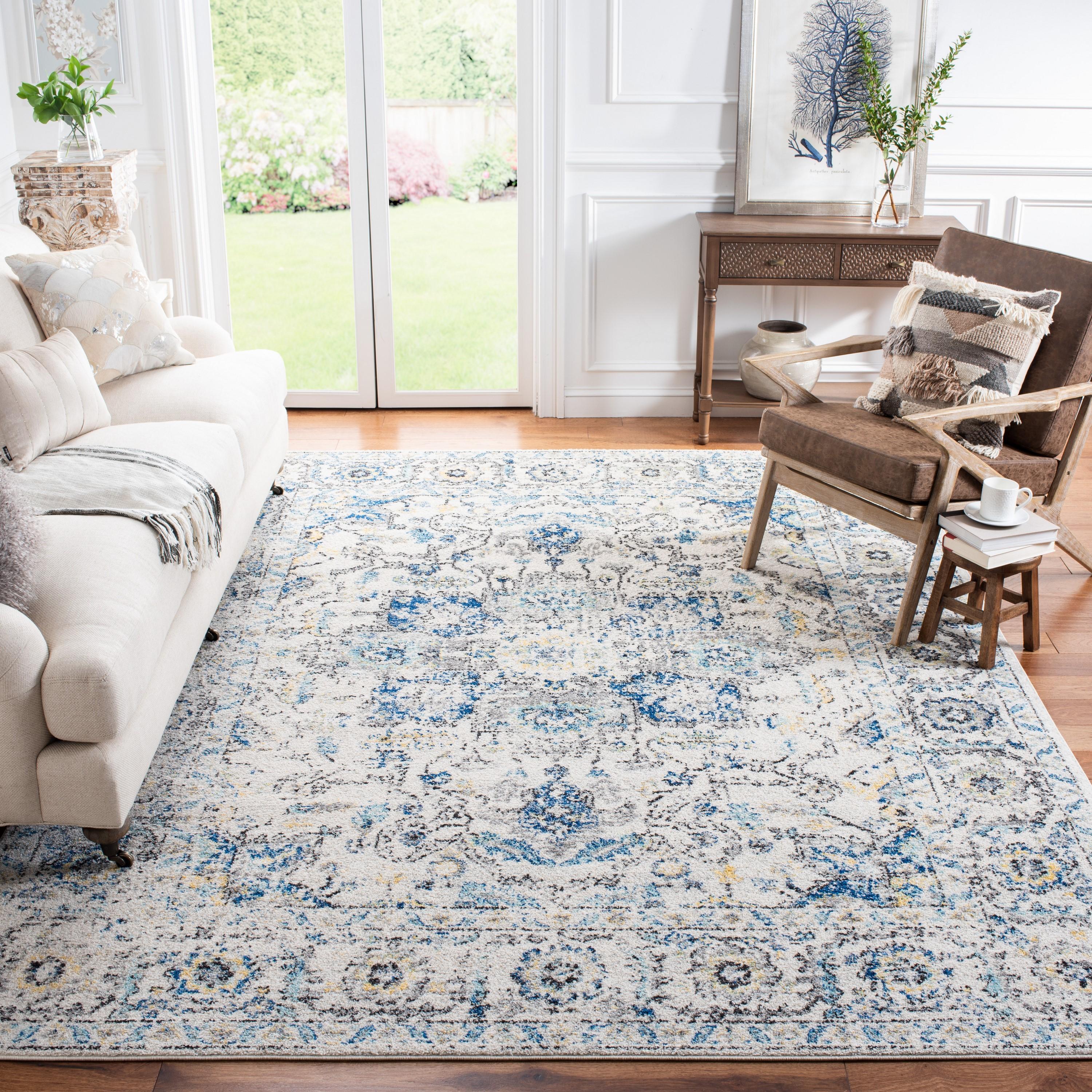 Madison MAD603 Power Loomed Indoor Area Rug - Grey/Ivory - 6'7"x6'7" - Safavieh