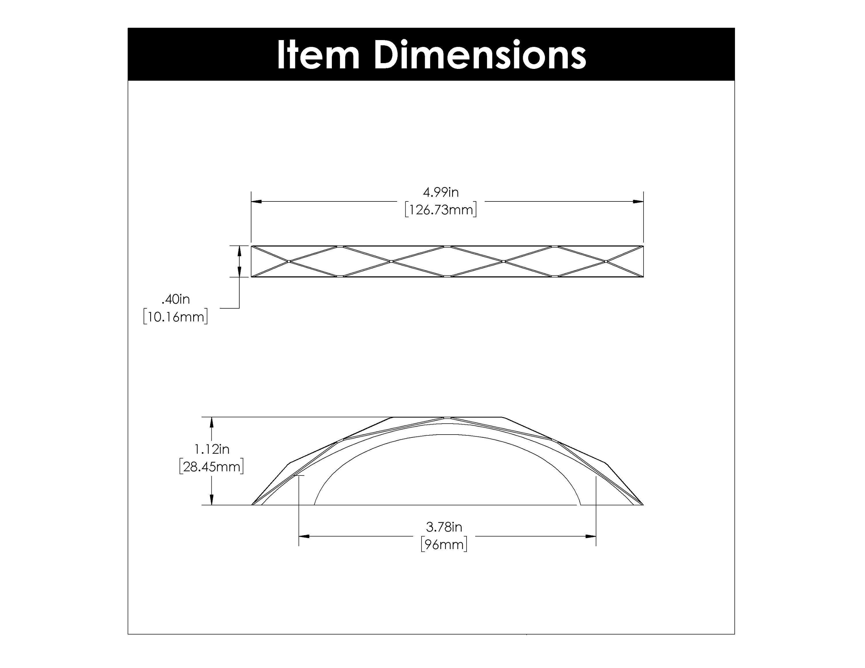 Hickory Hardware 1 Pack Solid Core Kitchen Cabinet Pulls, Luxury Cabinet Handles, Hardware for Doors & Dresser Drawers, 3-3/4 Inch (96mm) Hole Center, Champagne Bronze, Karat Collection