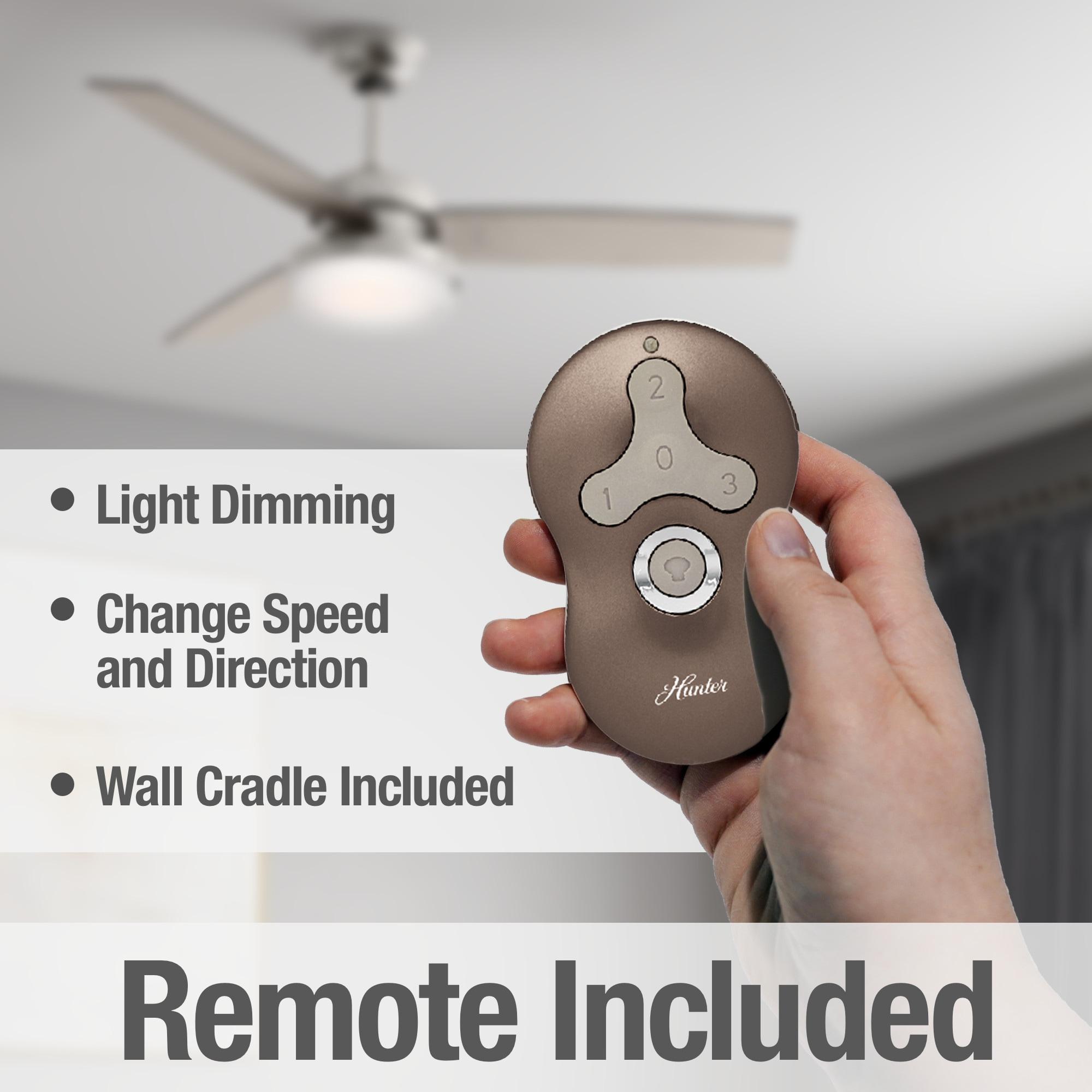 52" Sentinel Ceiling Fan with Remote Nickel: WhisperWind Motor, Reversible - Hunter Fan