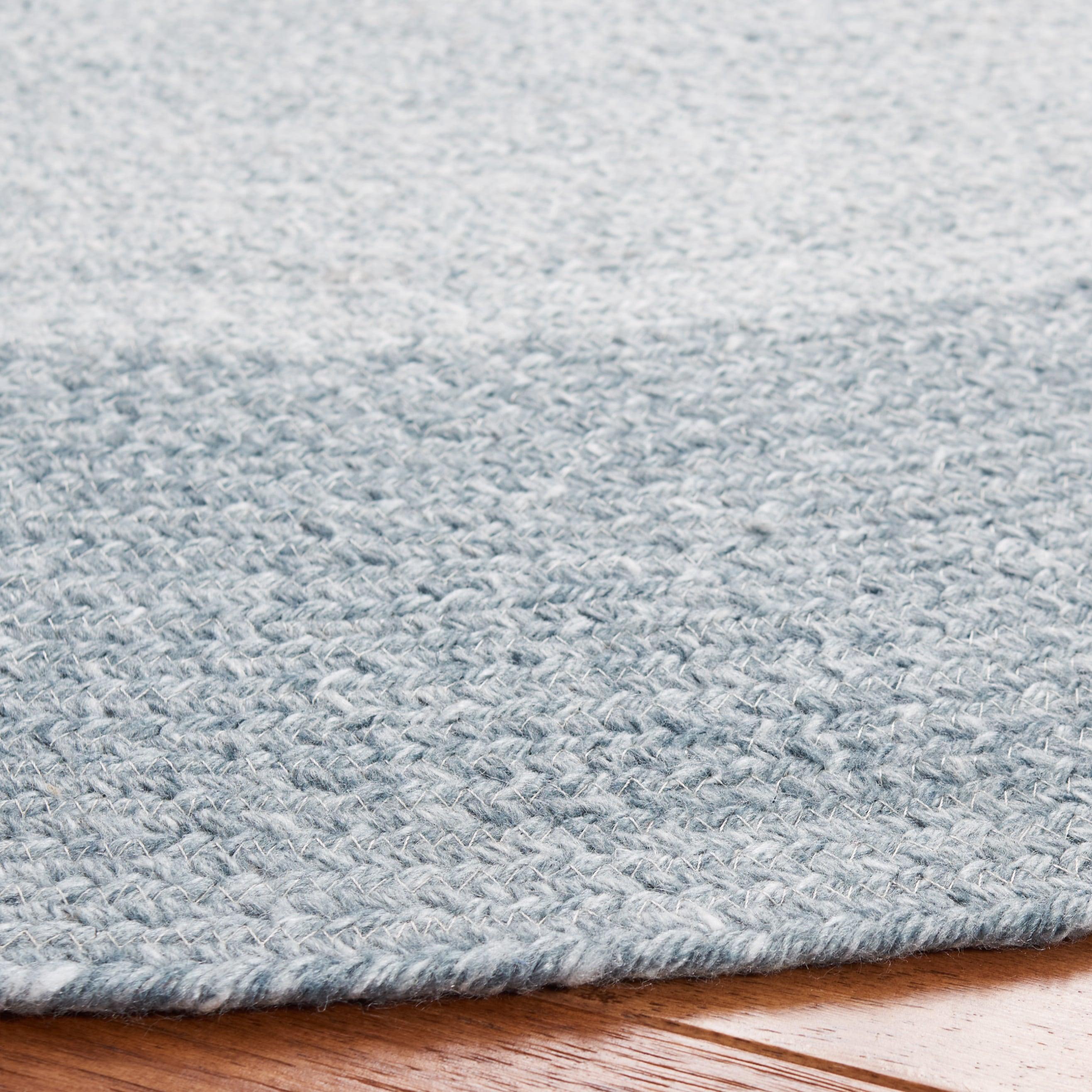 Braided BRD802 Hand Woven Area Rug - Grey/Ivory - 4' round - Safavieh.