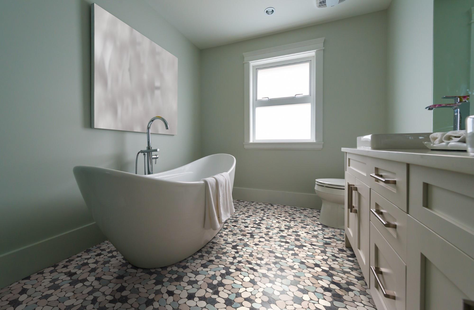 Sliced Pebble Mosaic Wall & Floor Tile