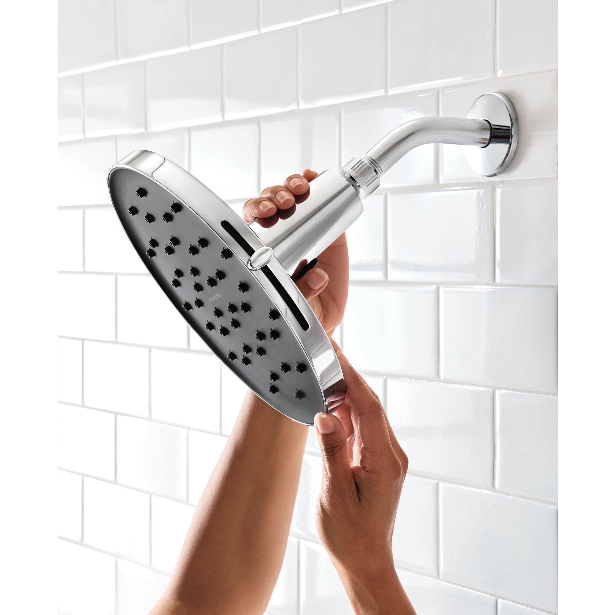 MOEN Verso Magnetix 8-Spray Patterns with 1.75 GPM 9 in. Wall Mount Fixed Shower Head in Chrome, Grey