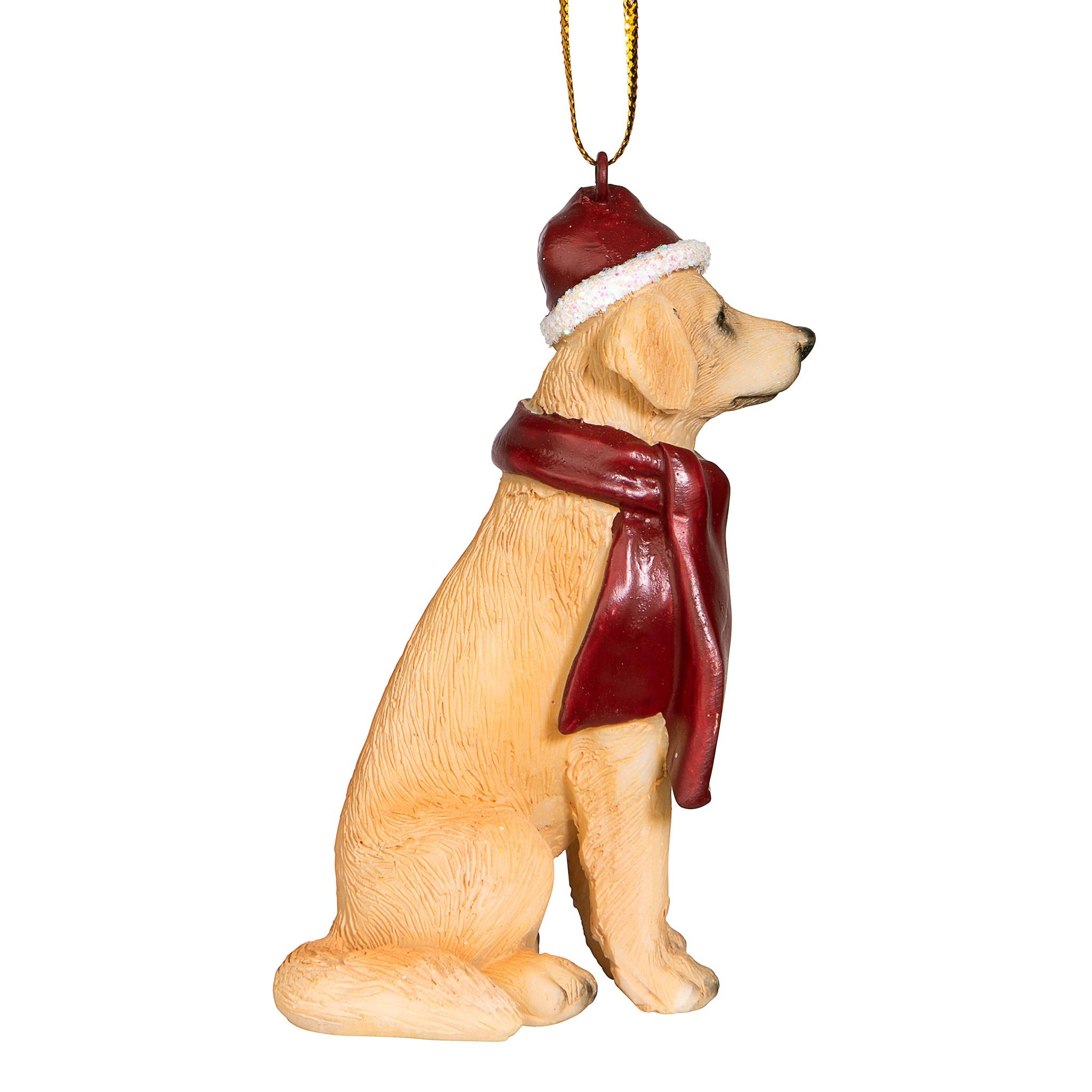 Design Toscano Golden Retriever Holiday Dog Ornament Sculpture