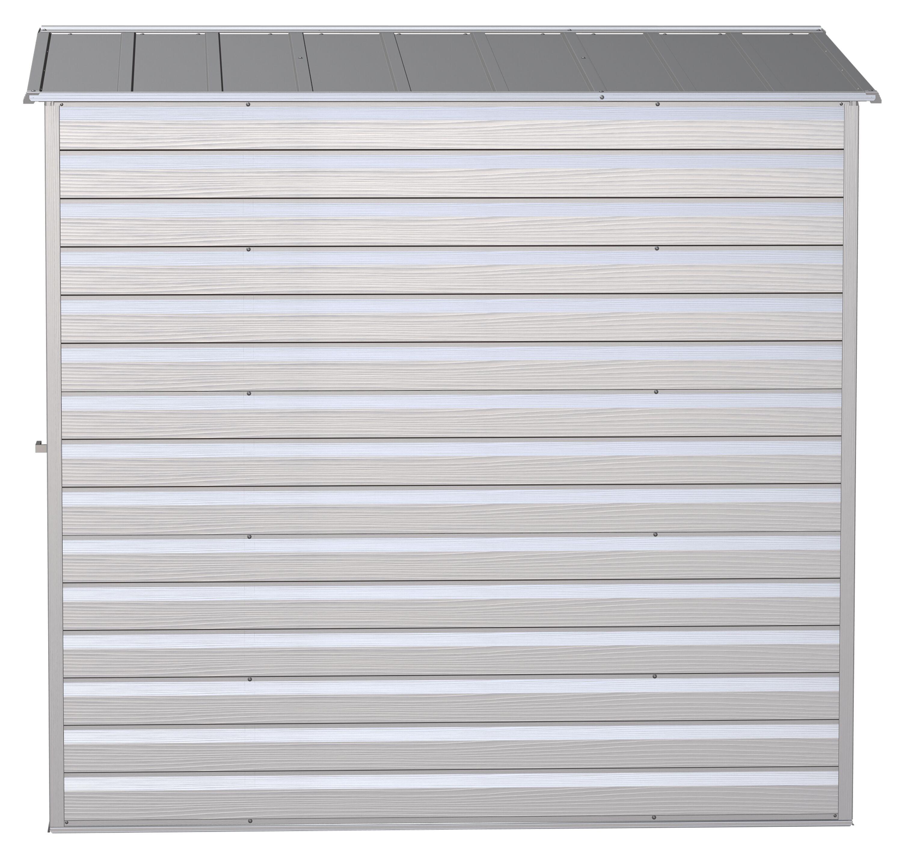 6 ft. W x 7 ft. D Galvanized Steel	 Storage Shed