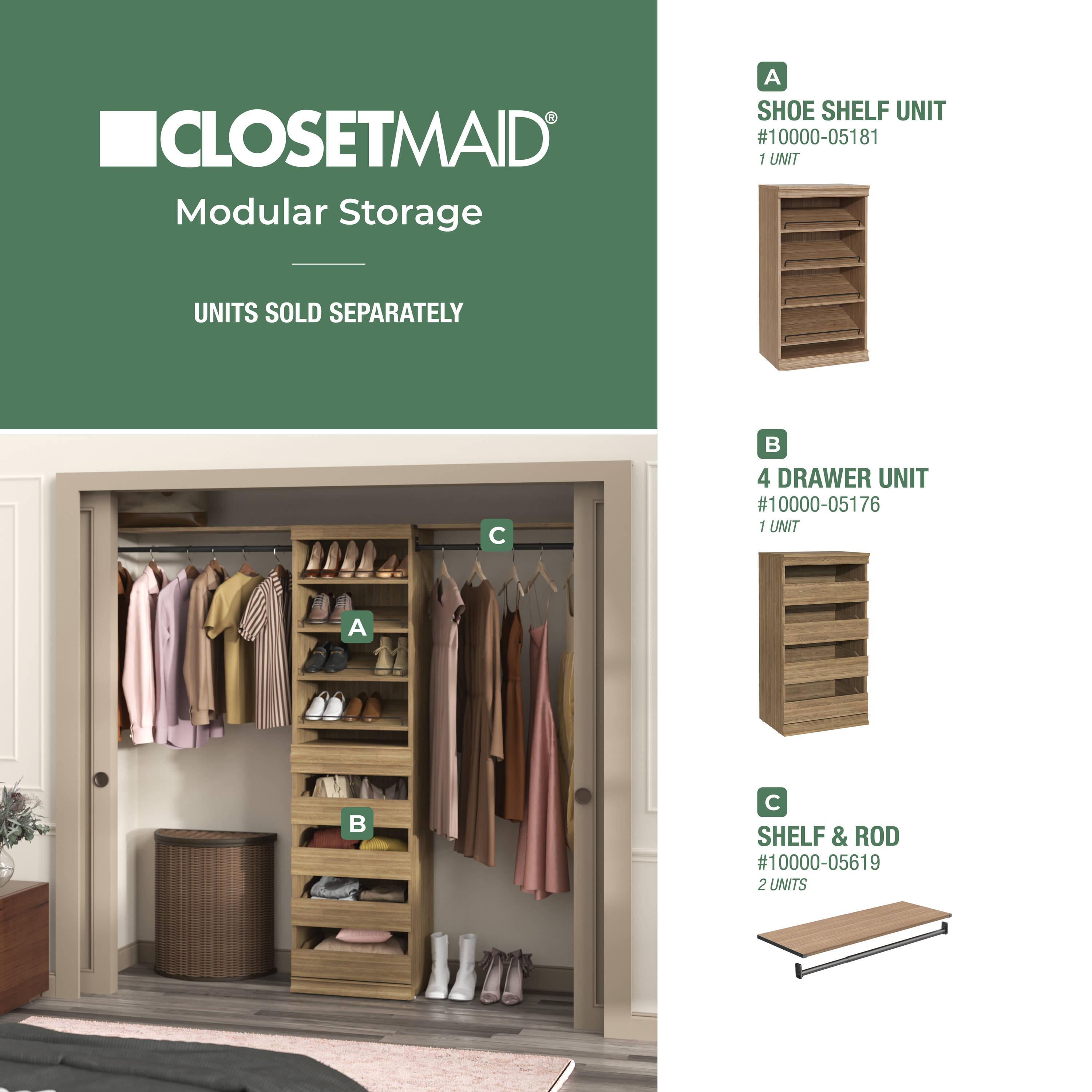 Modular Storage 21.38" W Drawer Unit with 4 Drawers